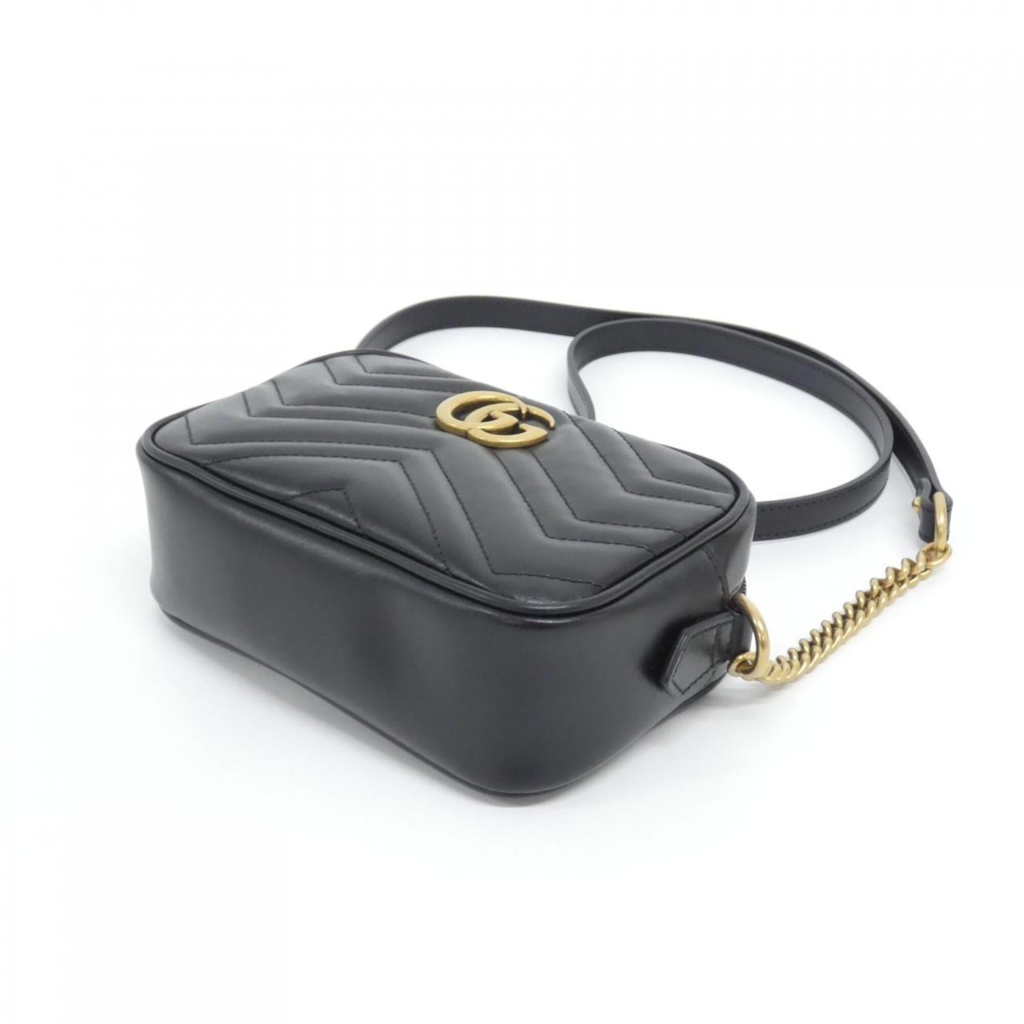 Gucci Black Quilting Leather Shoulder Bag (Pre-Owned)