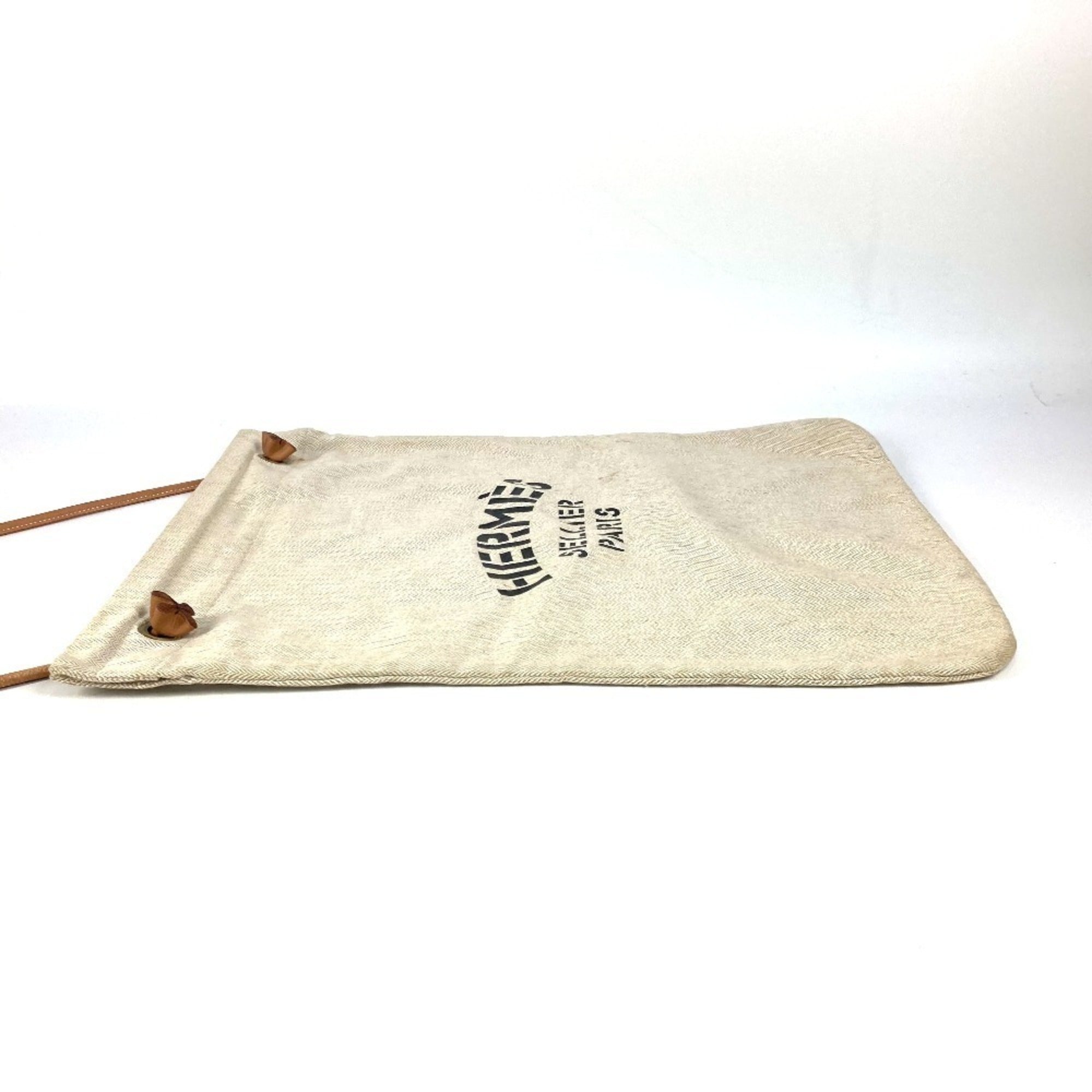 Hermes Natural White Cotton Shoulder Bag (Pre-Owned)
