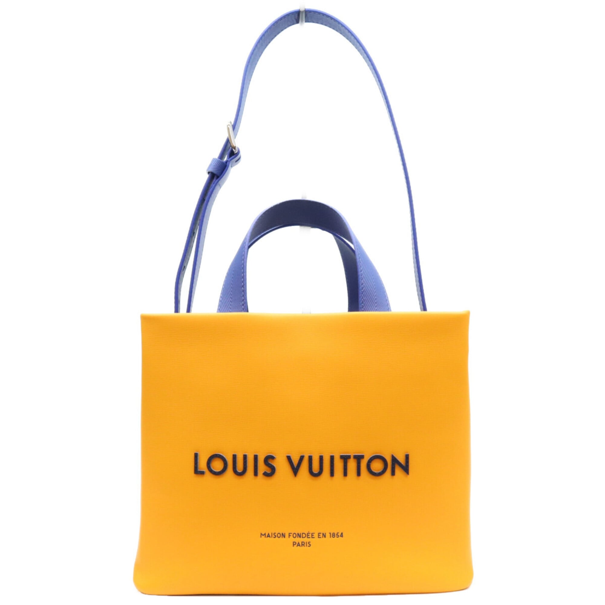 Louis Vuitton Blue Orange Leather Shoulder Bag (Pre-Owned)