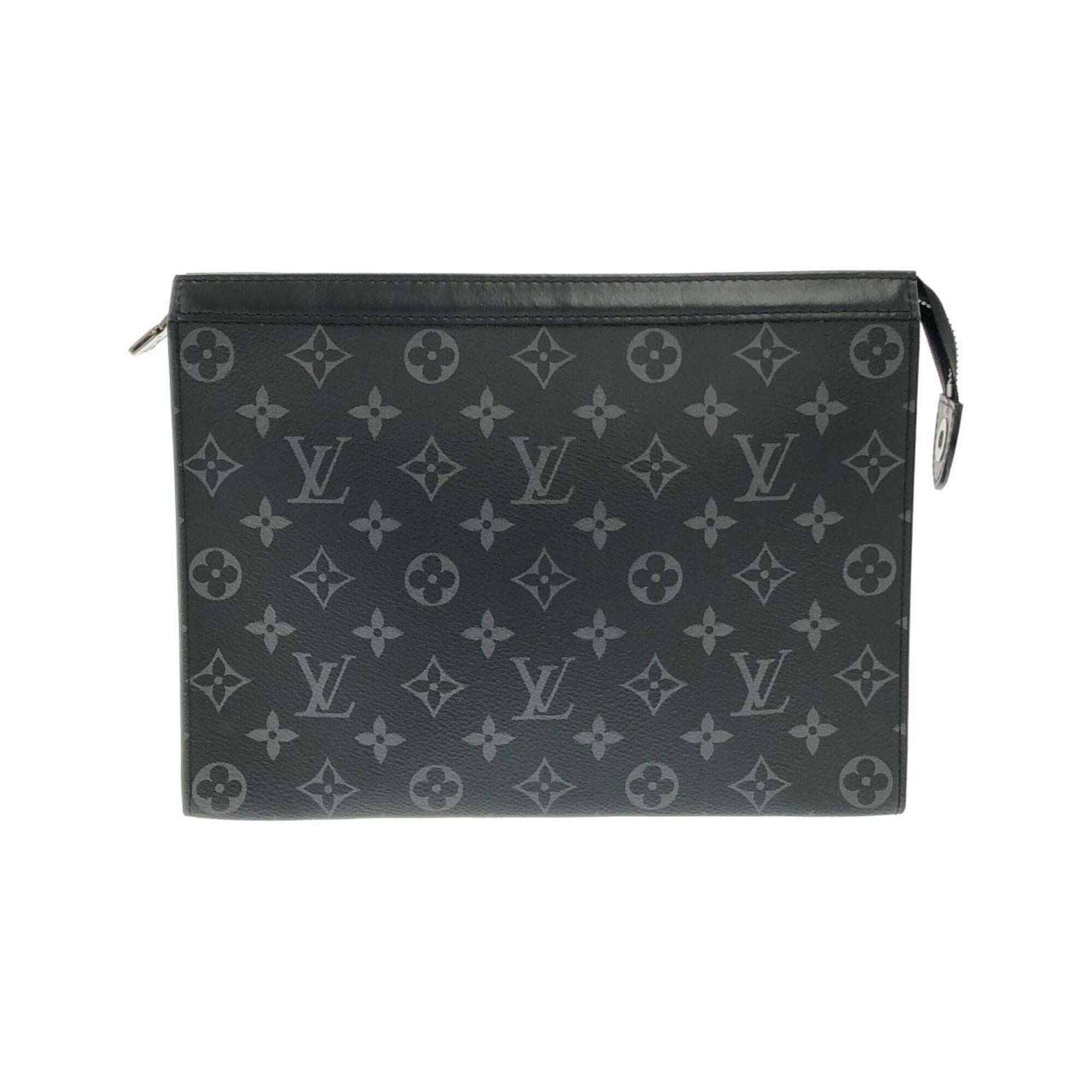 Louis Vuitton Monogram Eclipse Black Coated Canvas Handbag Pochette (Pre-Owned)