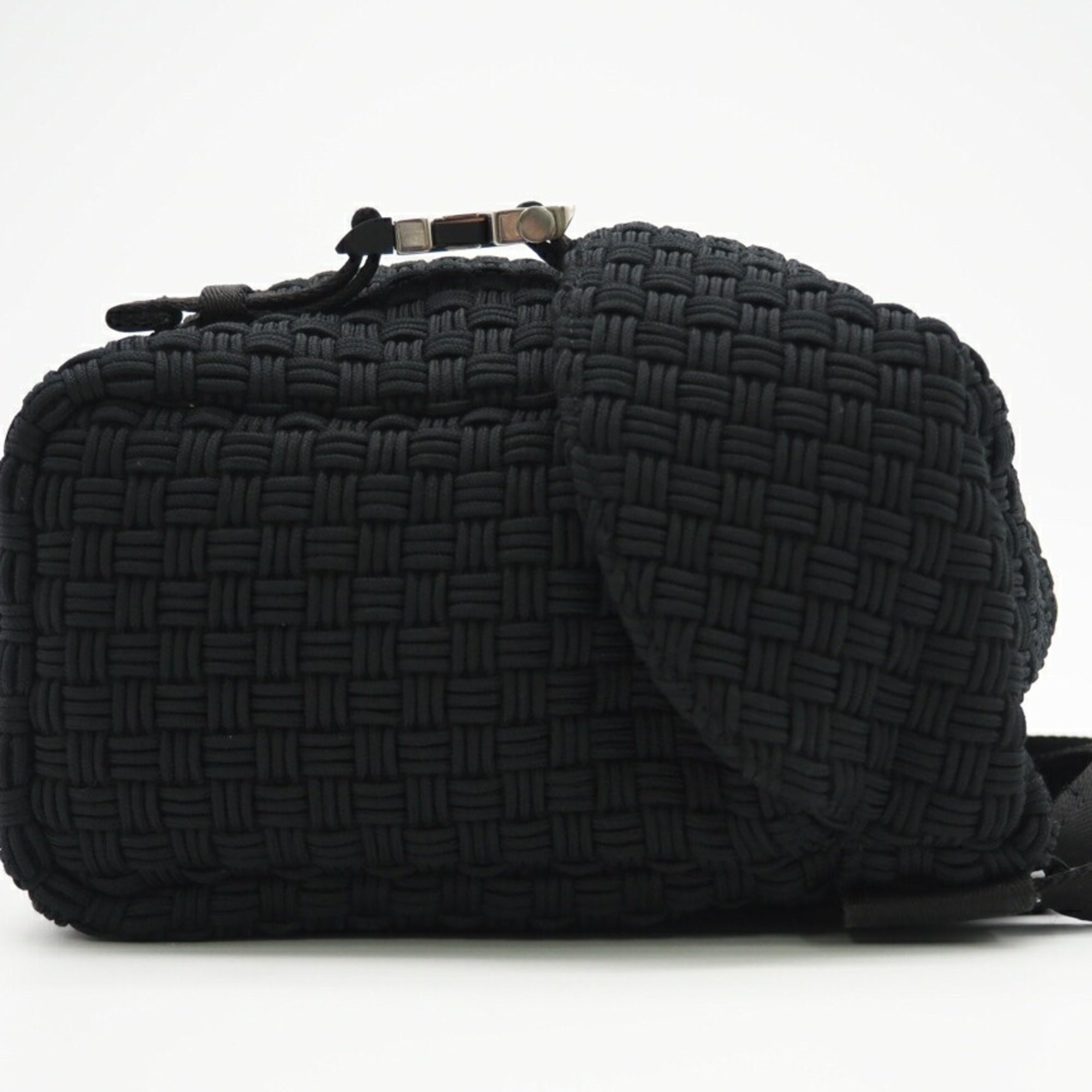 Bottega Veneta Black Nylon Shoulder Bag (Pre-Owned)