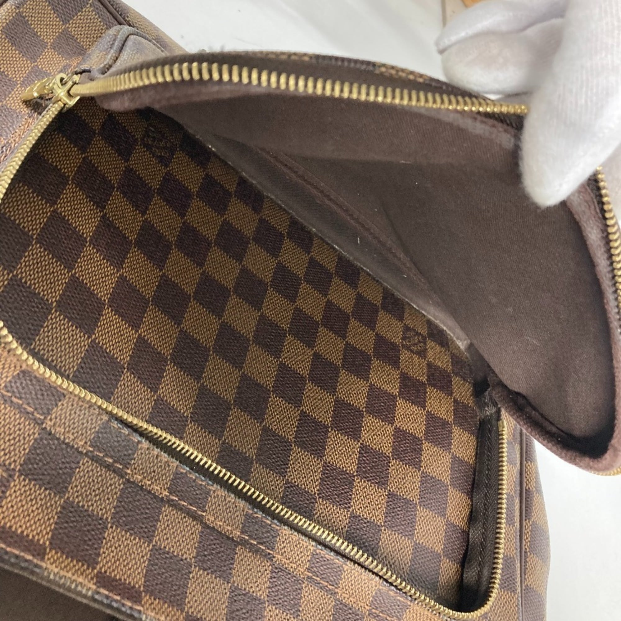 Louis Vuitton Brown Ebene Damier Canvas Messenger Bag Shoulder Bag (Pre-Owned)