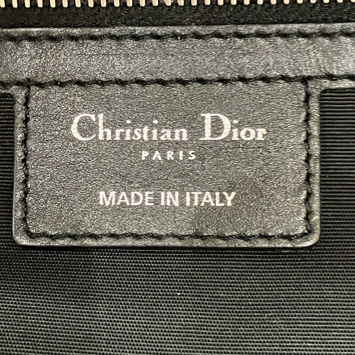 Christian Dior Black Canvas Leather Tote Bag (Pre-Owned)