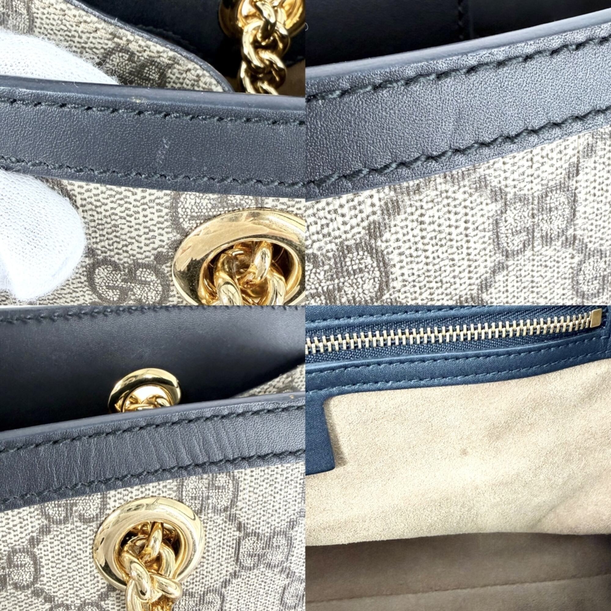 Gucci Horsebit Black Brown Gg Supreme Leather Handbag Tote Bag (Pre-Owned)