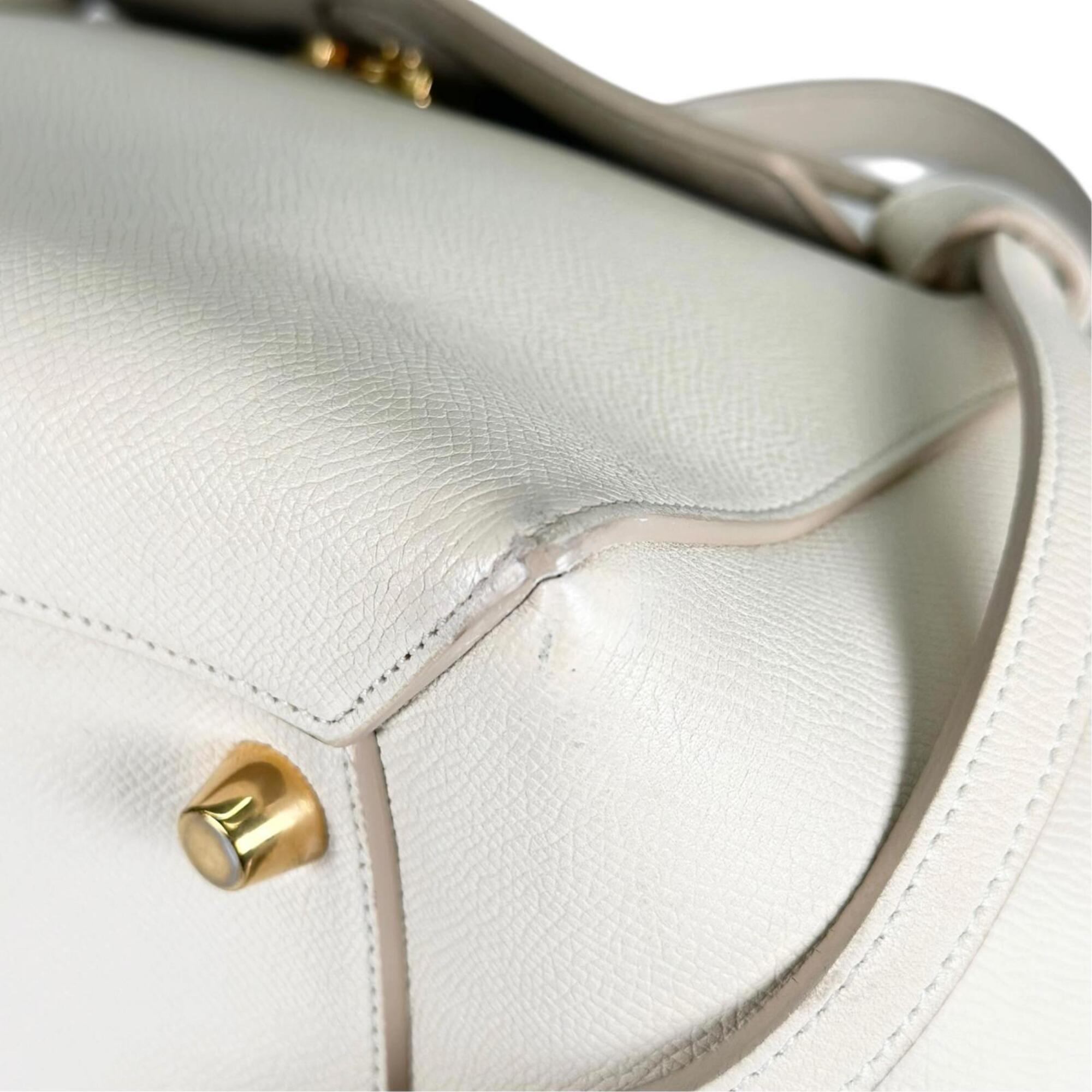 Celine Ivory White Leather Handbag (Pre-Owned)