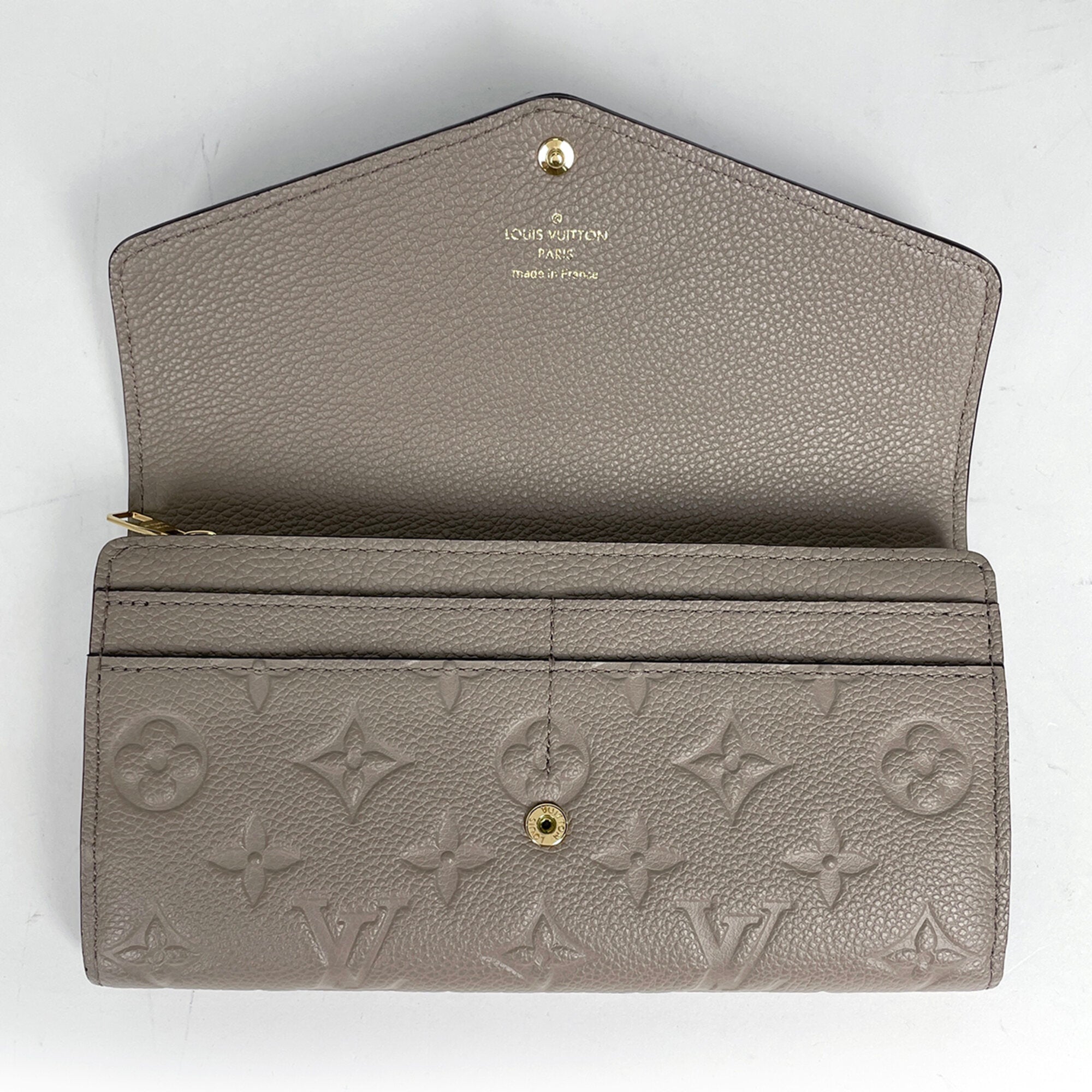Louis Vuitton Gray Monogram Empreinte Long Wallet (Bi-Fold) (Pre-Owned)