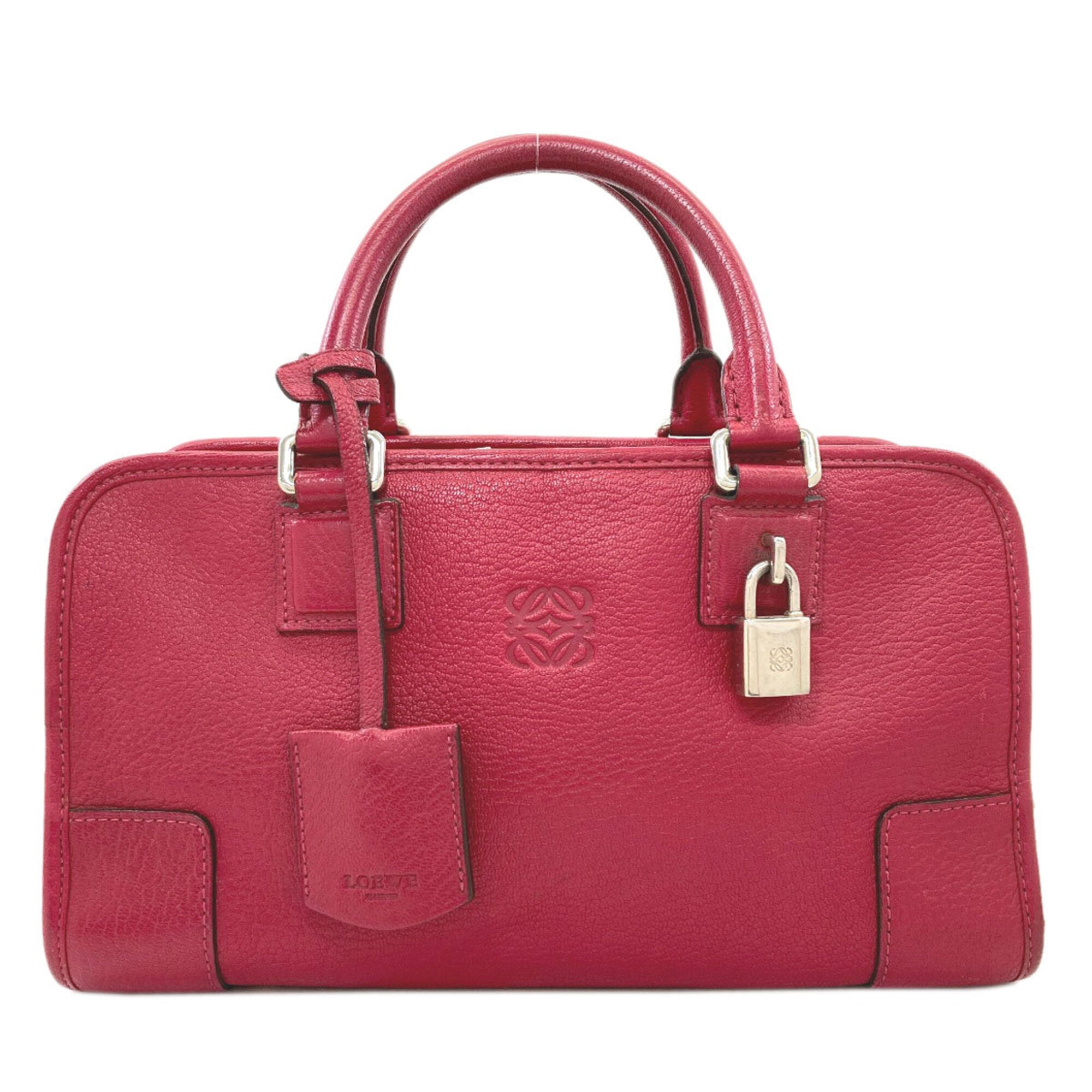 Loewe Red Color Leather Handbag (Pre-Owned)