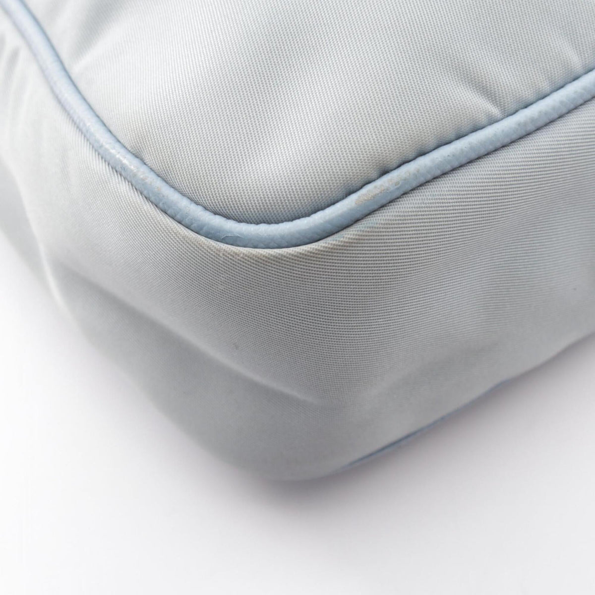 Prada Blue Nylon Saffiano Triangle Handbag Pouch Shoulder Bag (Pre-Owned)