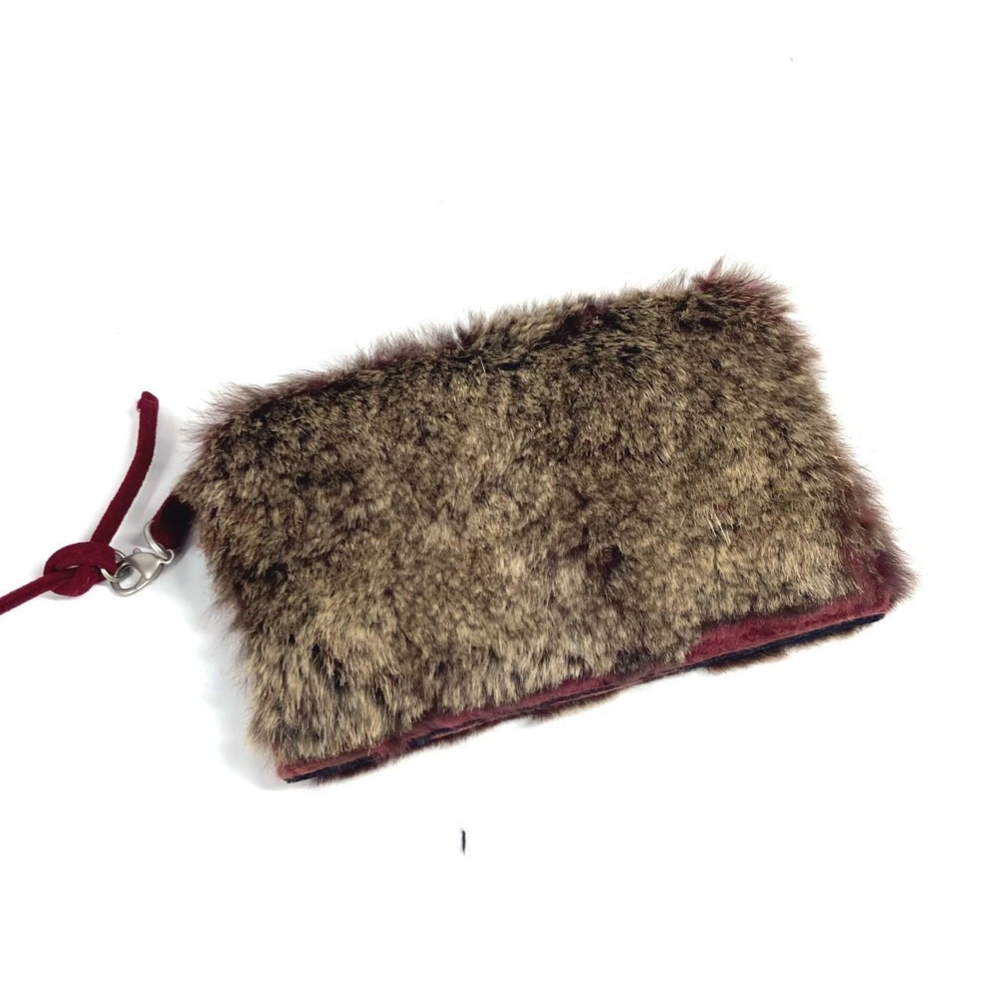 Chanel Brown Red Color Fur Shoulder Bag Tote Bag (Pre-Owned)