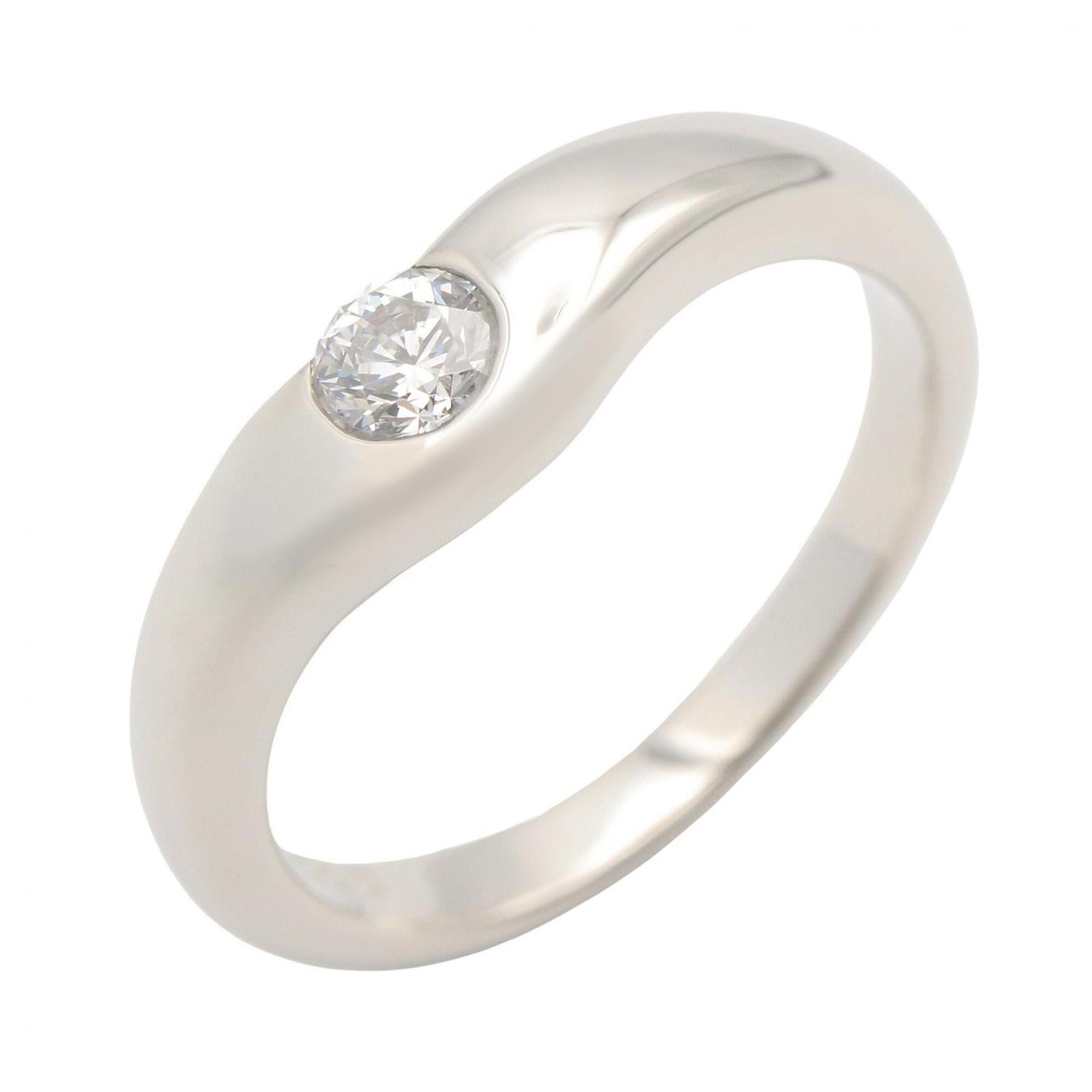 Tiffany Silver Clear Platinum 950 Band Ring (Pre-Owned)