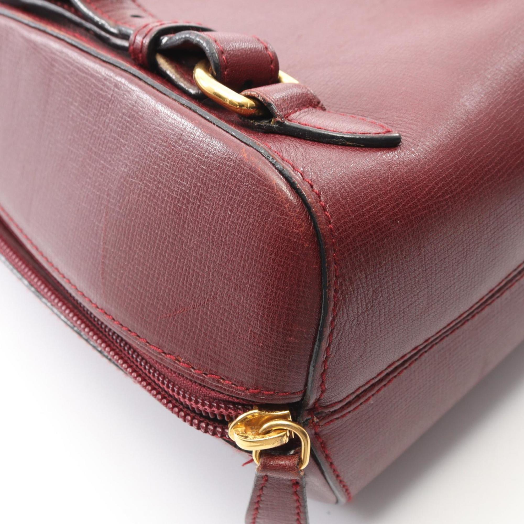 Cartier Bordeaux Leather Backpack (Pre-Owned)
