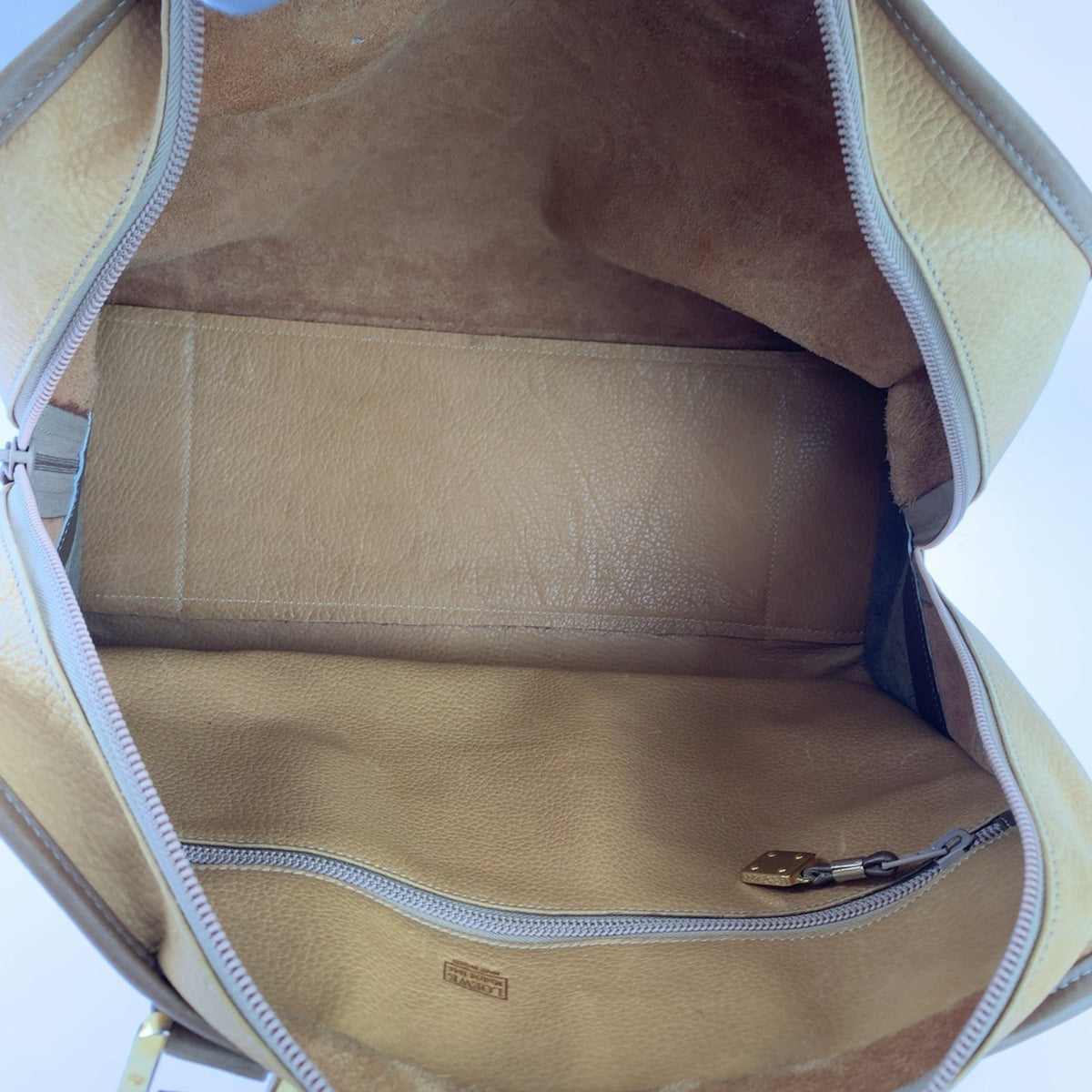 Loewe Beige Leather Boston Bag Handbag (Pre-Owned)