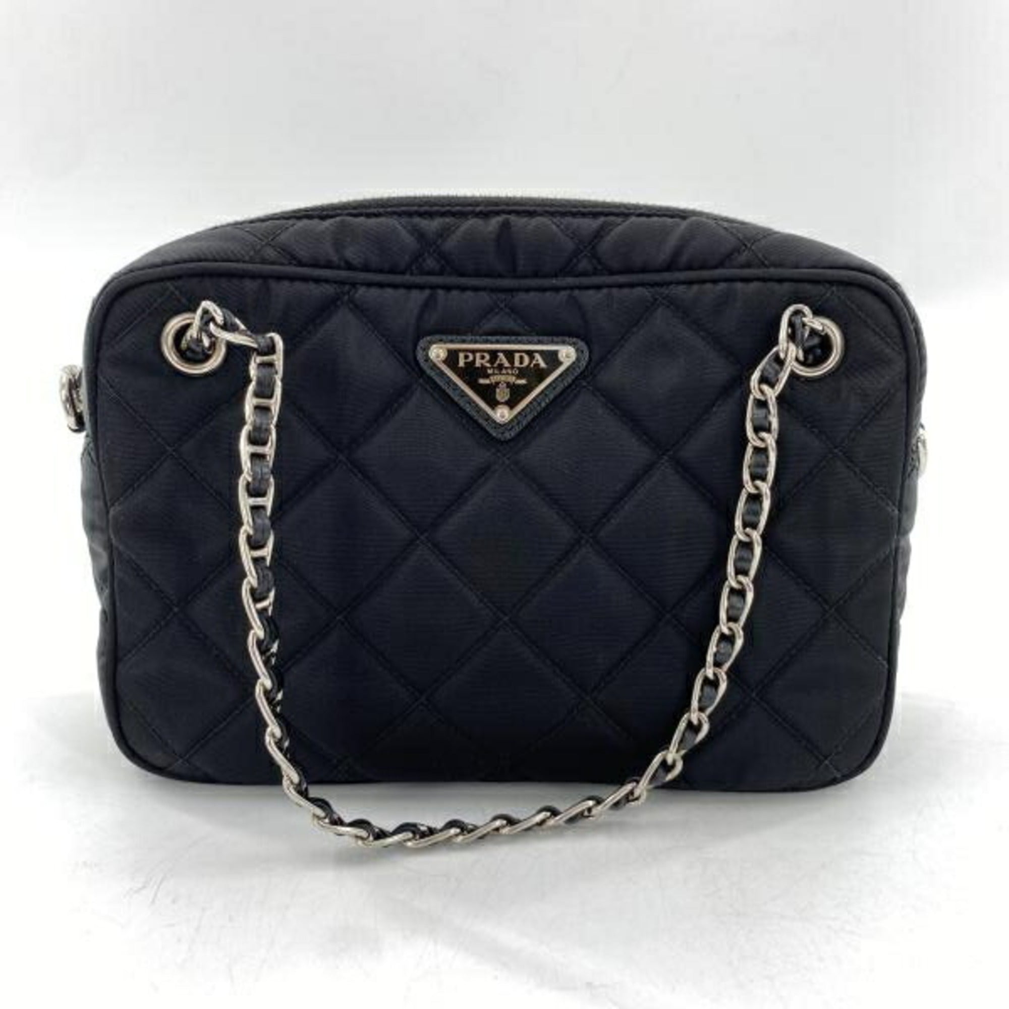 Prada Black Blue Handbag Shoulder Bag (Pre-Owned)