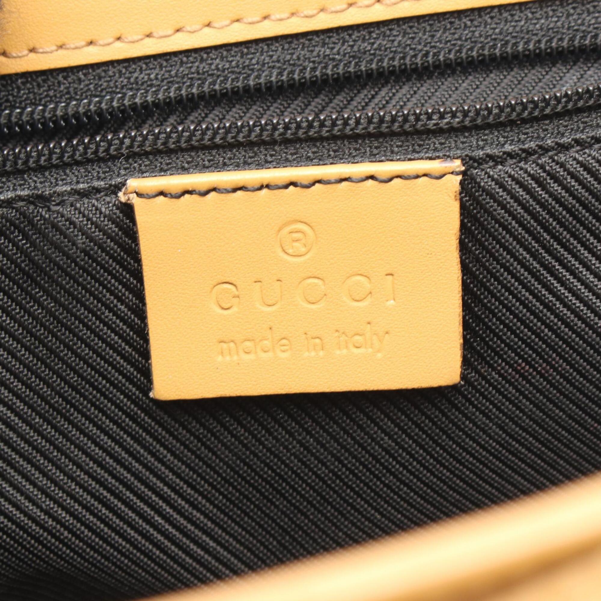 Gucci Gg Canvas Beige Brown Gg Canvas Handbag Tote Bag (Pre-Owned)