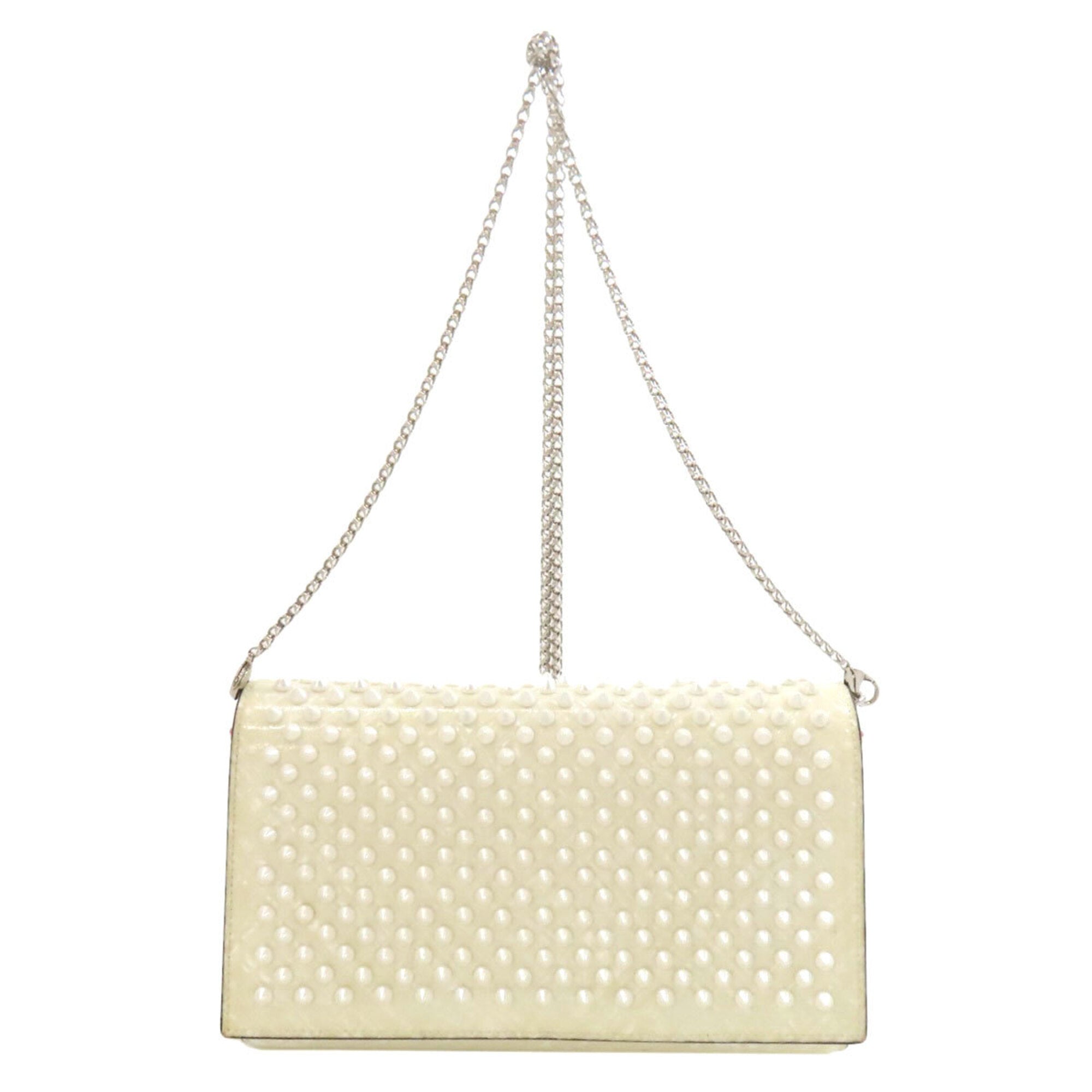 Christian Louboutin White Leather Shoulder Bag (Pre-Owned)