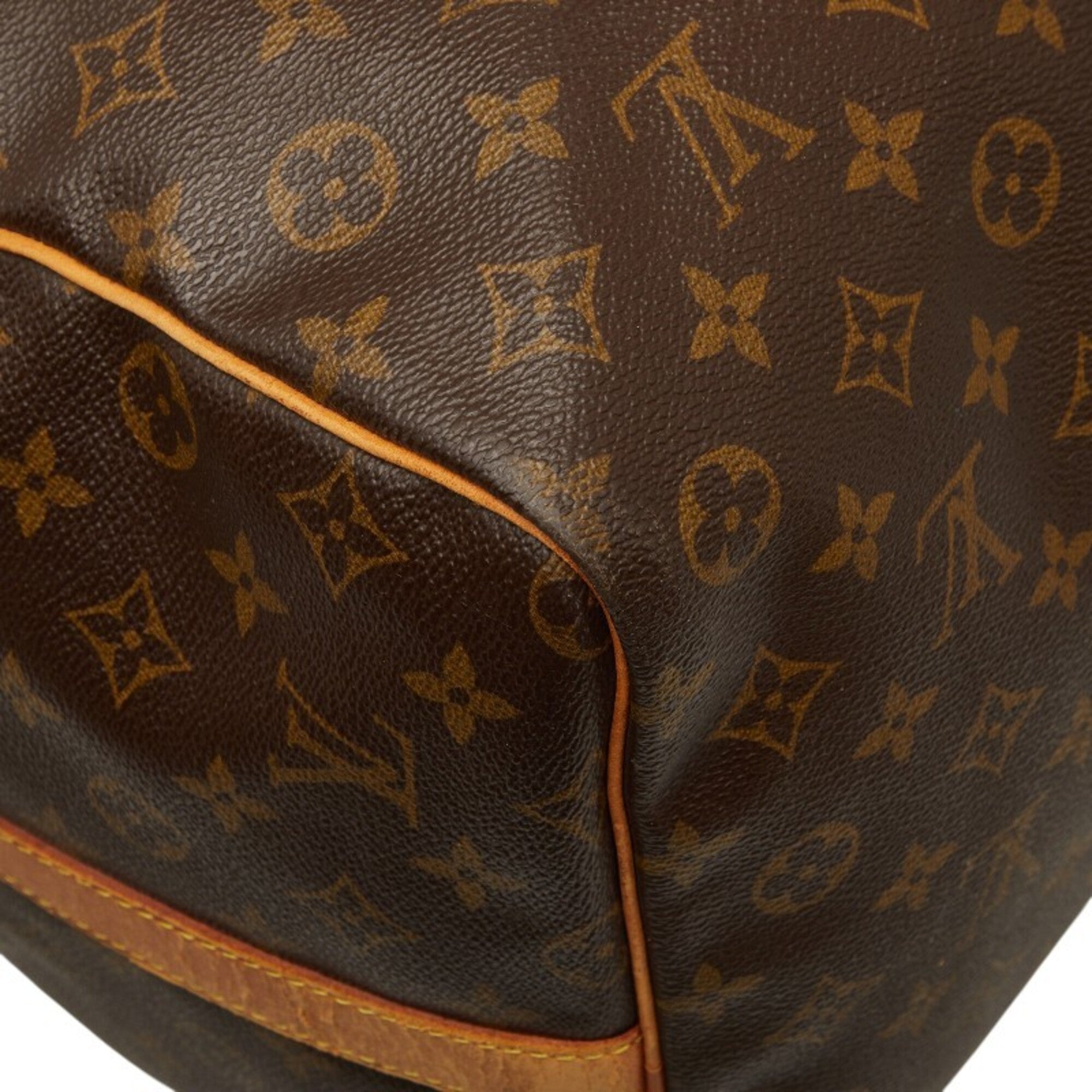 Louis Vuitton Brown Pvc Leather Boston Bag Shoulder Bag (Pre-Owned)