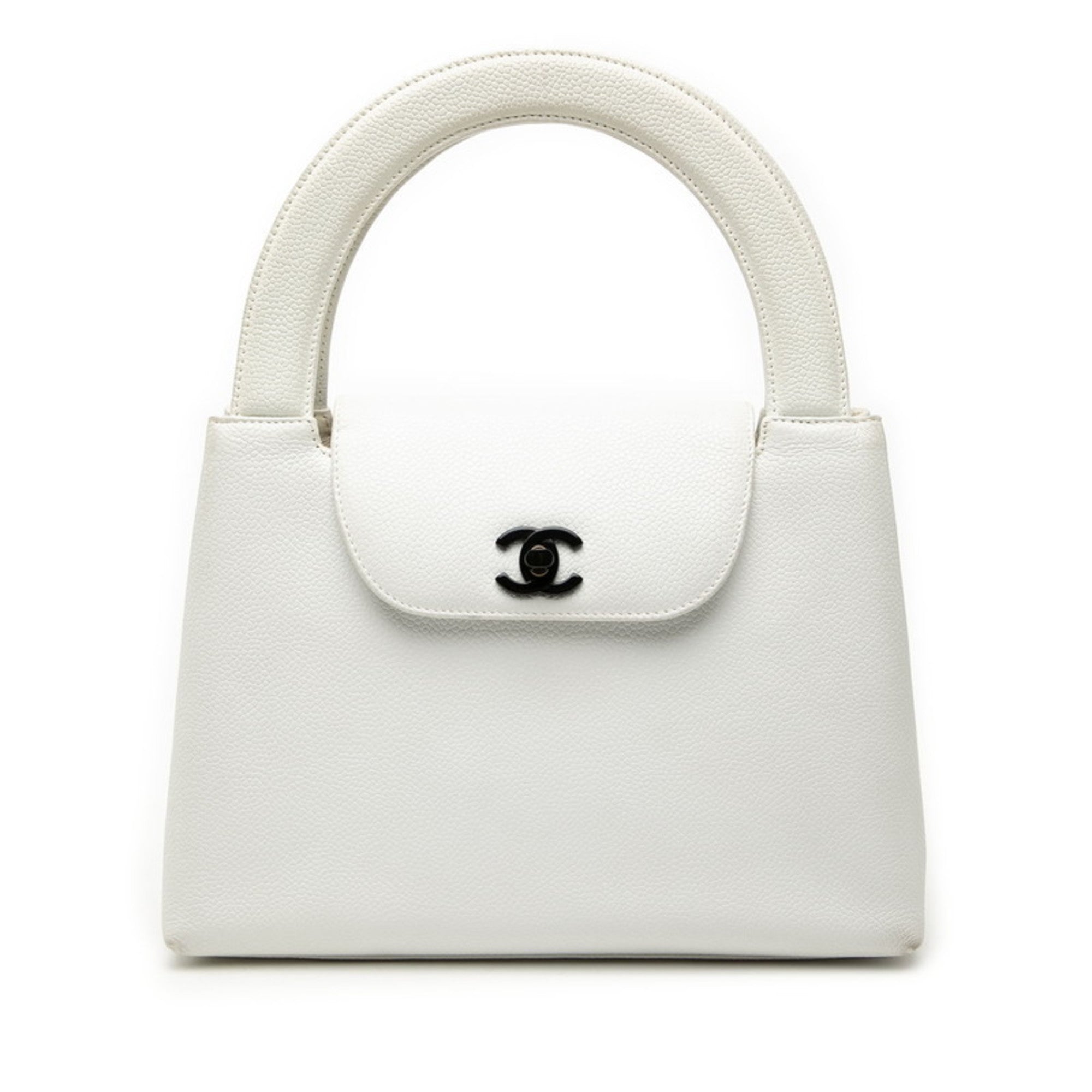 Chanel White Leather Handbag (Pre-Owned)