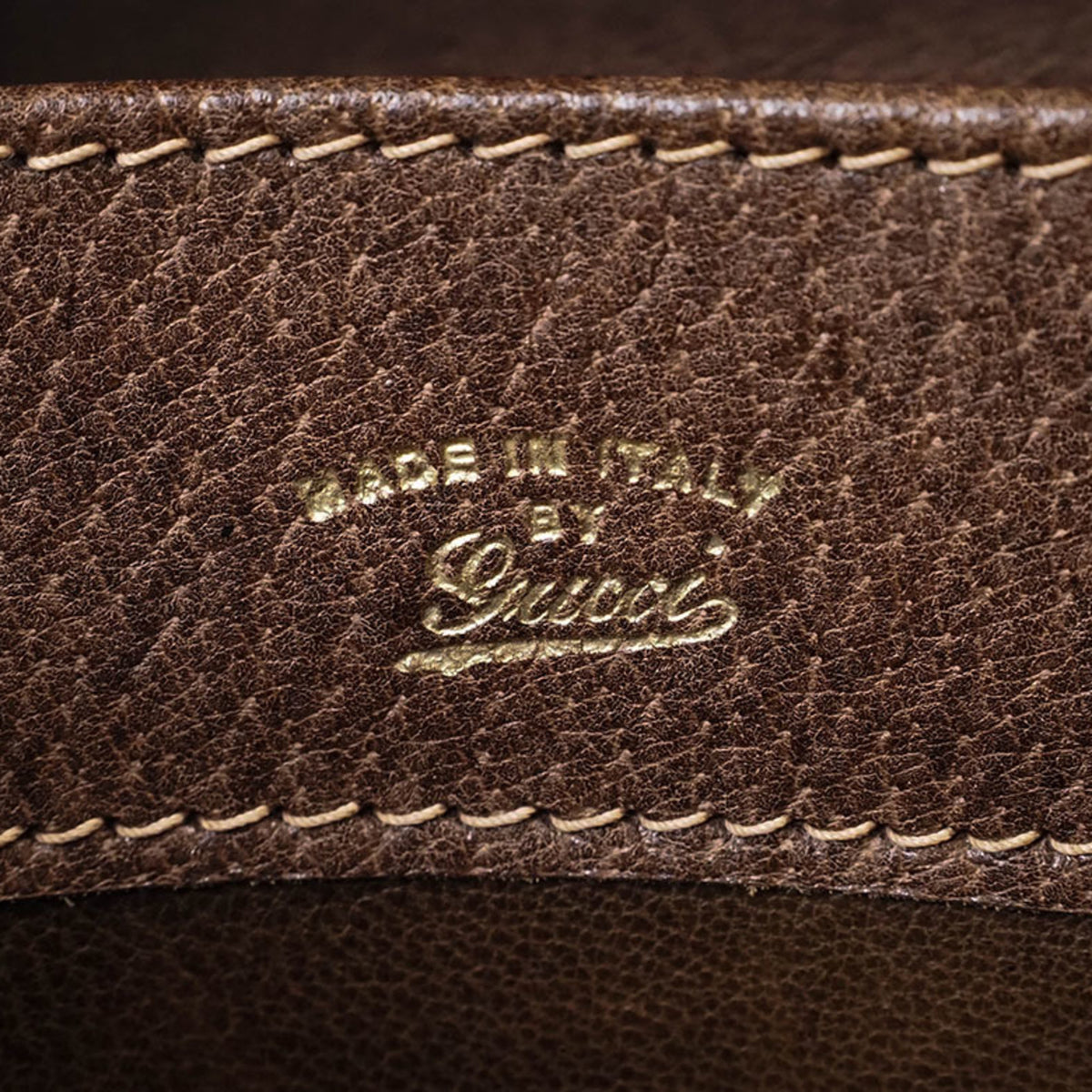 Gucci Brown Leather Shoulder Bag (Pre-Owned)