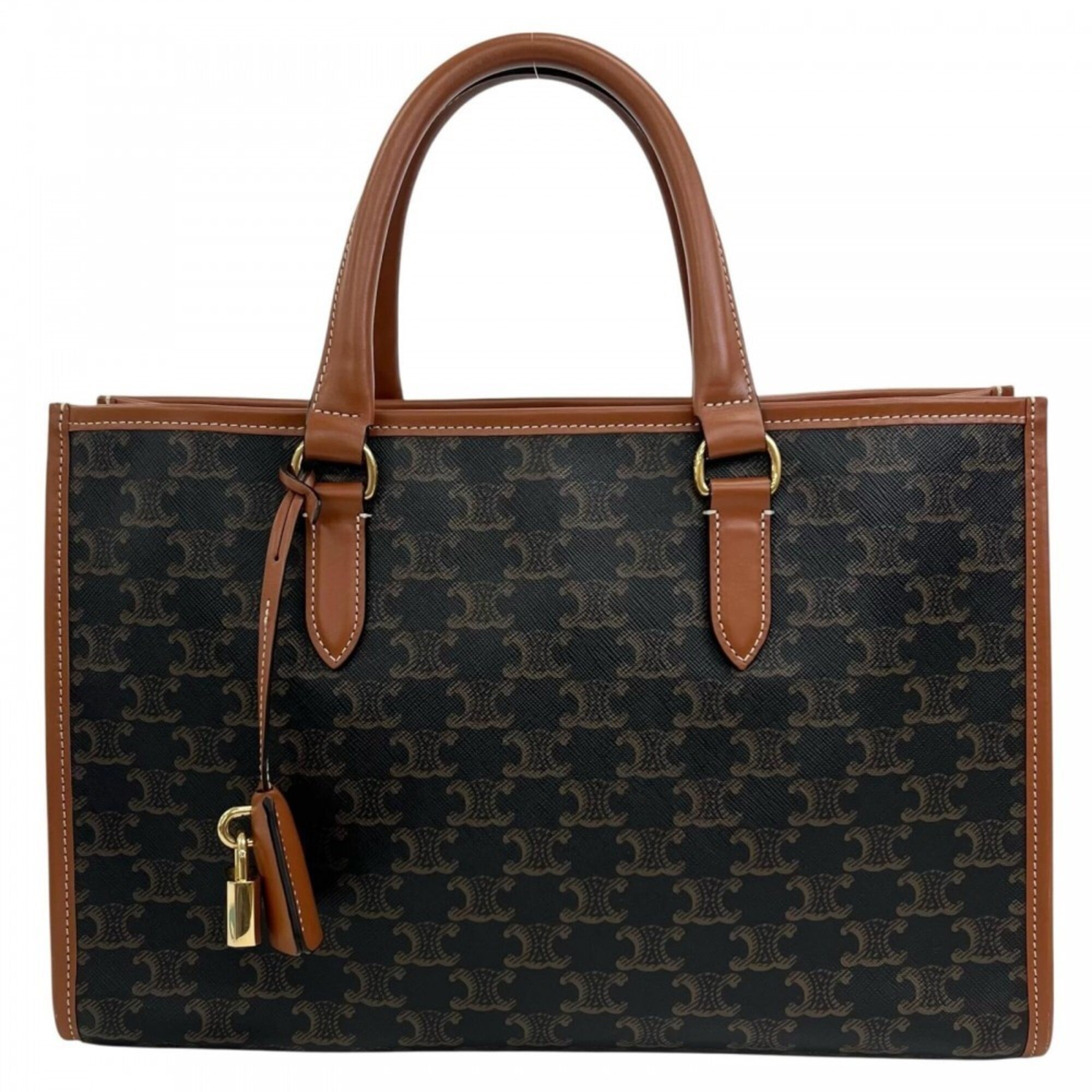 Celine Brown Pvc Leather Tote Bag (Pre-Owned)