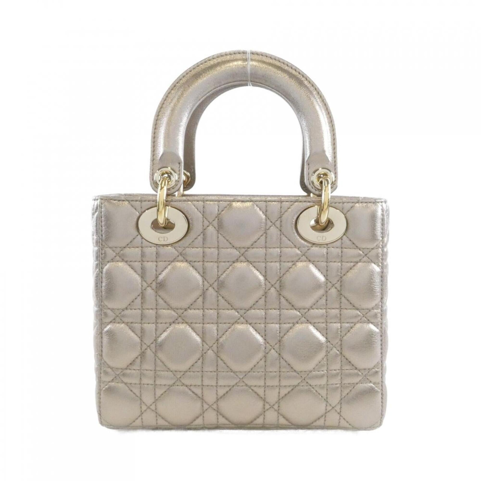 Christian Dior Gold Leather Handbag (Pre-Owned)