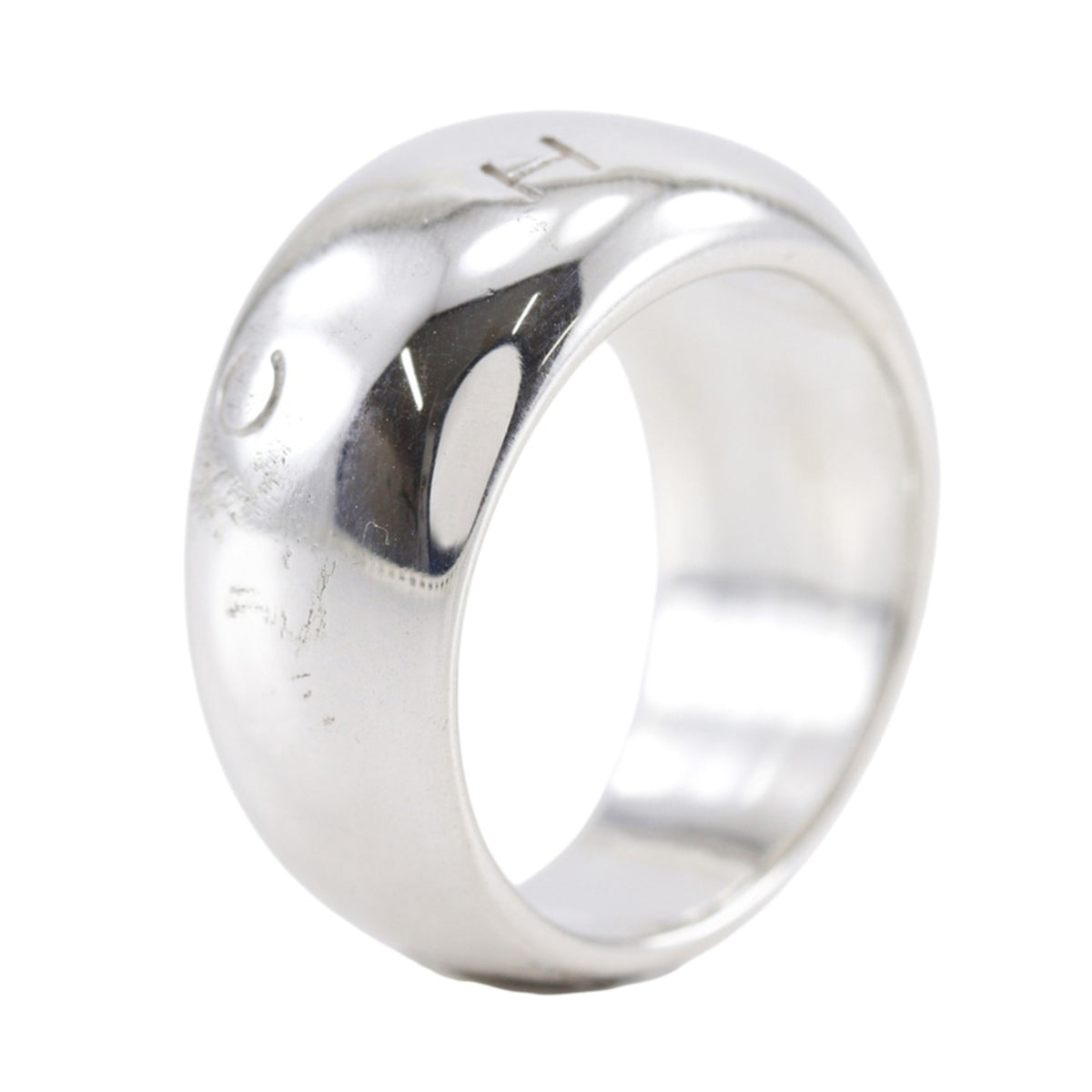 Chanel Silver Silver 925 Band Ring (Pre-Owned)
