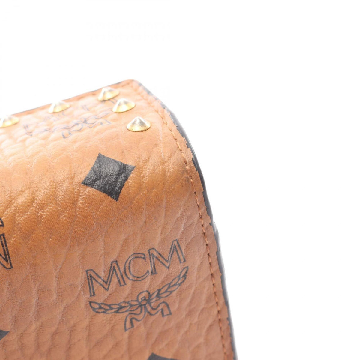 Mcm Black Brown Leather Handbag Shoulder Bag (Pre-Owned)