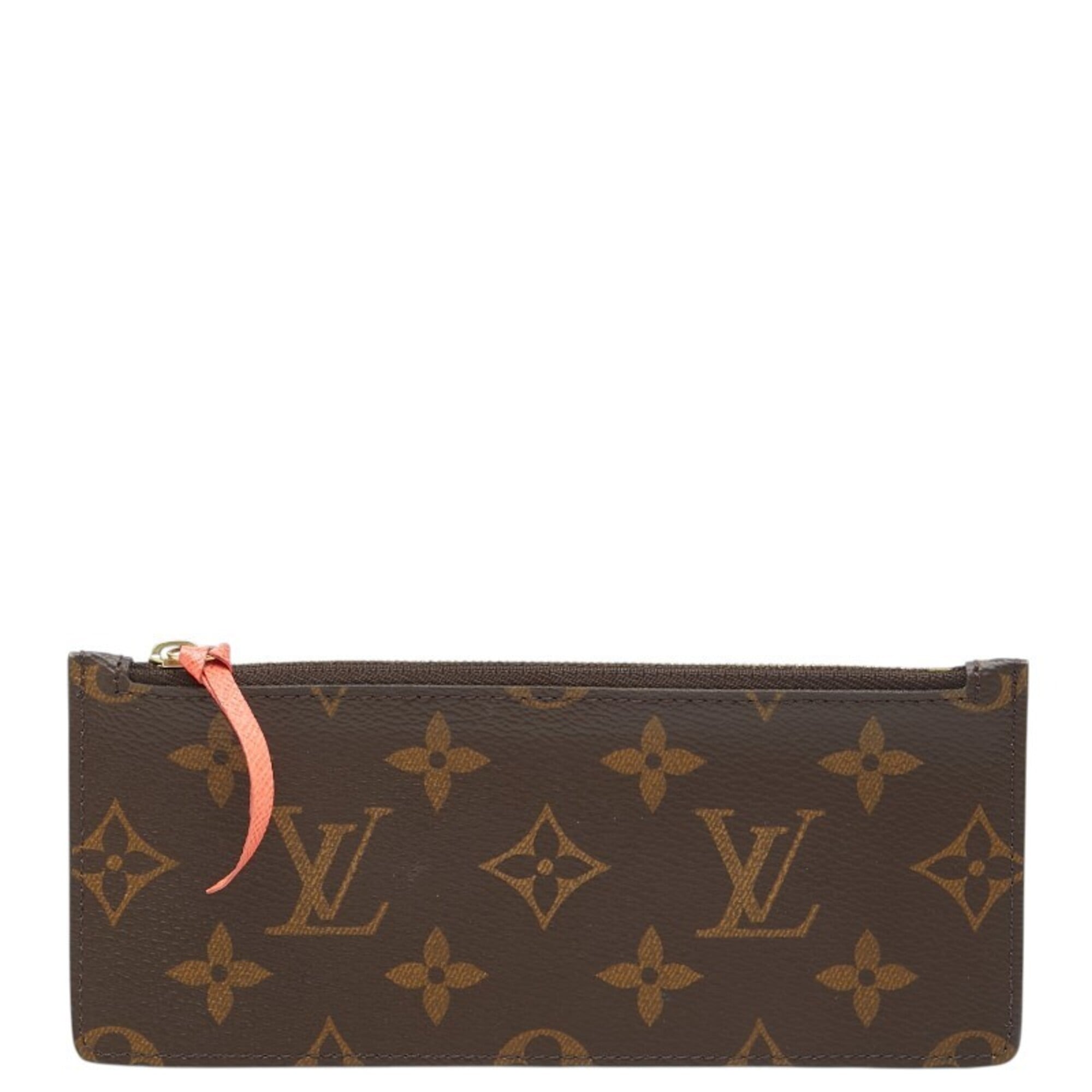 Louis Vuitton Brown Orange Pvc Handbag Pouch (Pre-Owned)