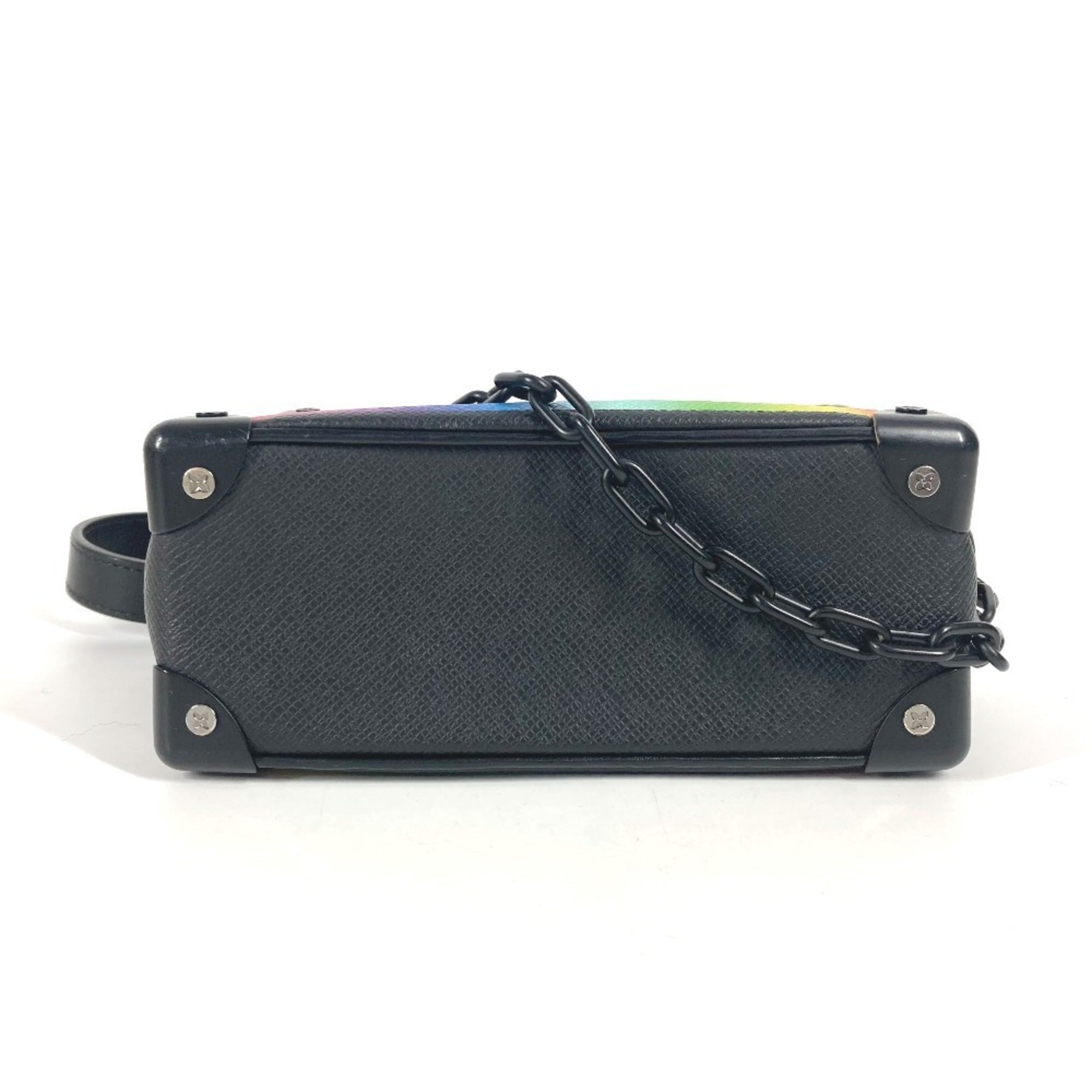 Louis Vuitton Taiga Black Multi-Color Taiga Leather Pochette Shoulder Bag (Pre-Owned)