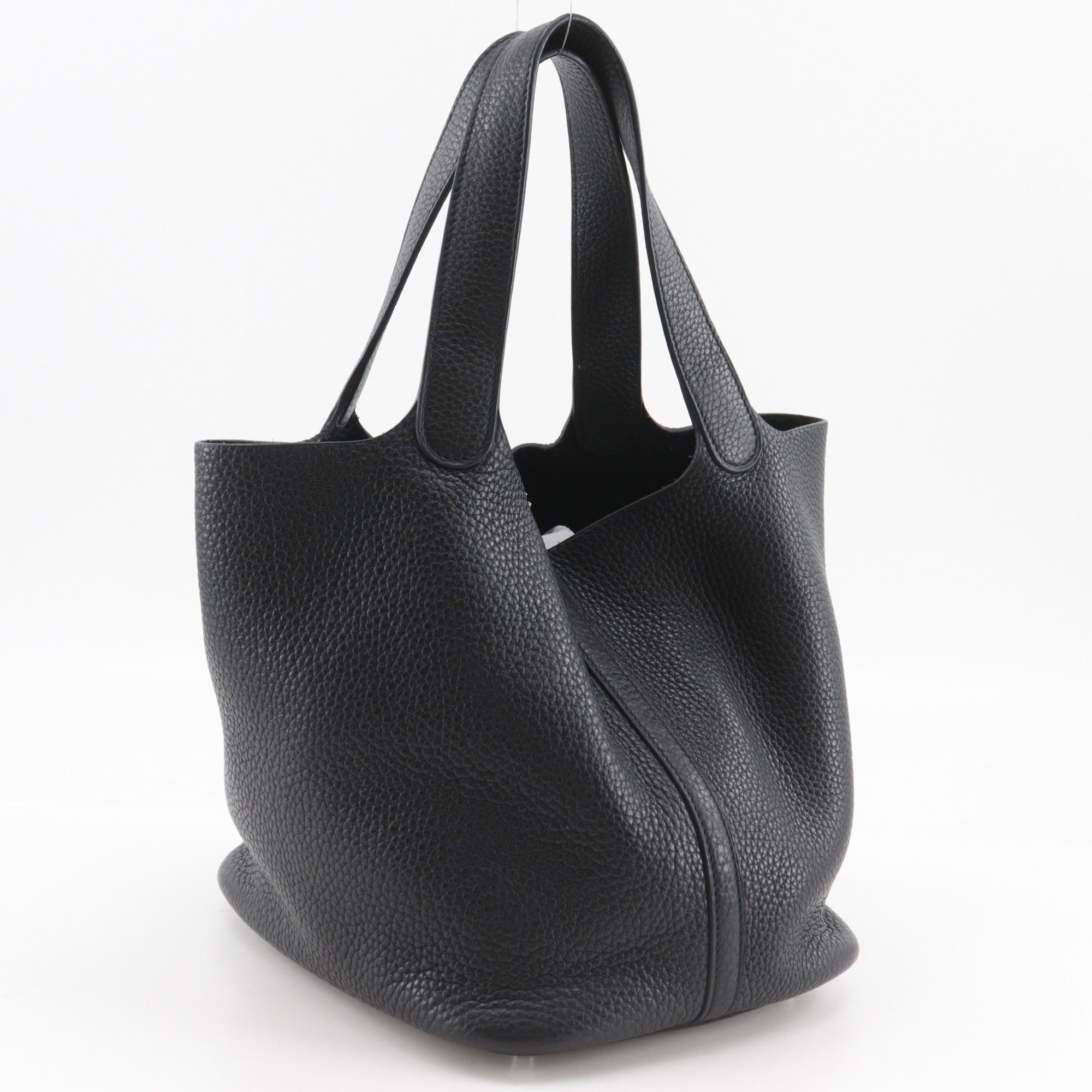 Hermes Black Taurillon Clemence Leather Handbag (Pre-Owned)