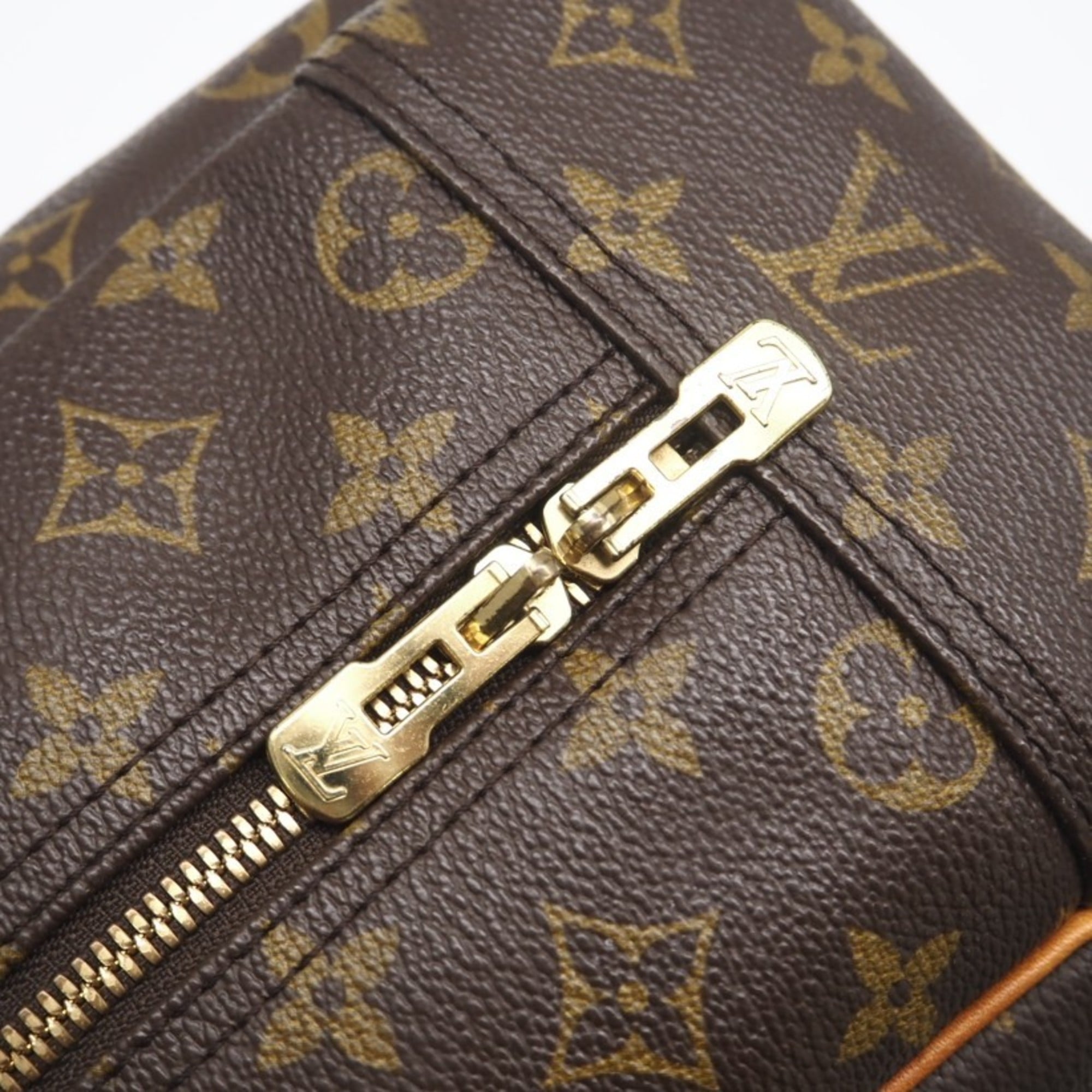 Louis Vuitton Brown Coated Canvas Leather Handbag (Pre-Owned)