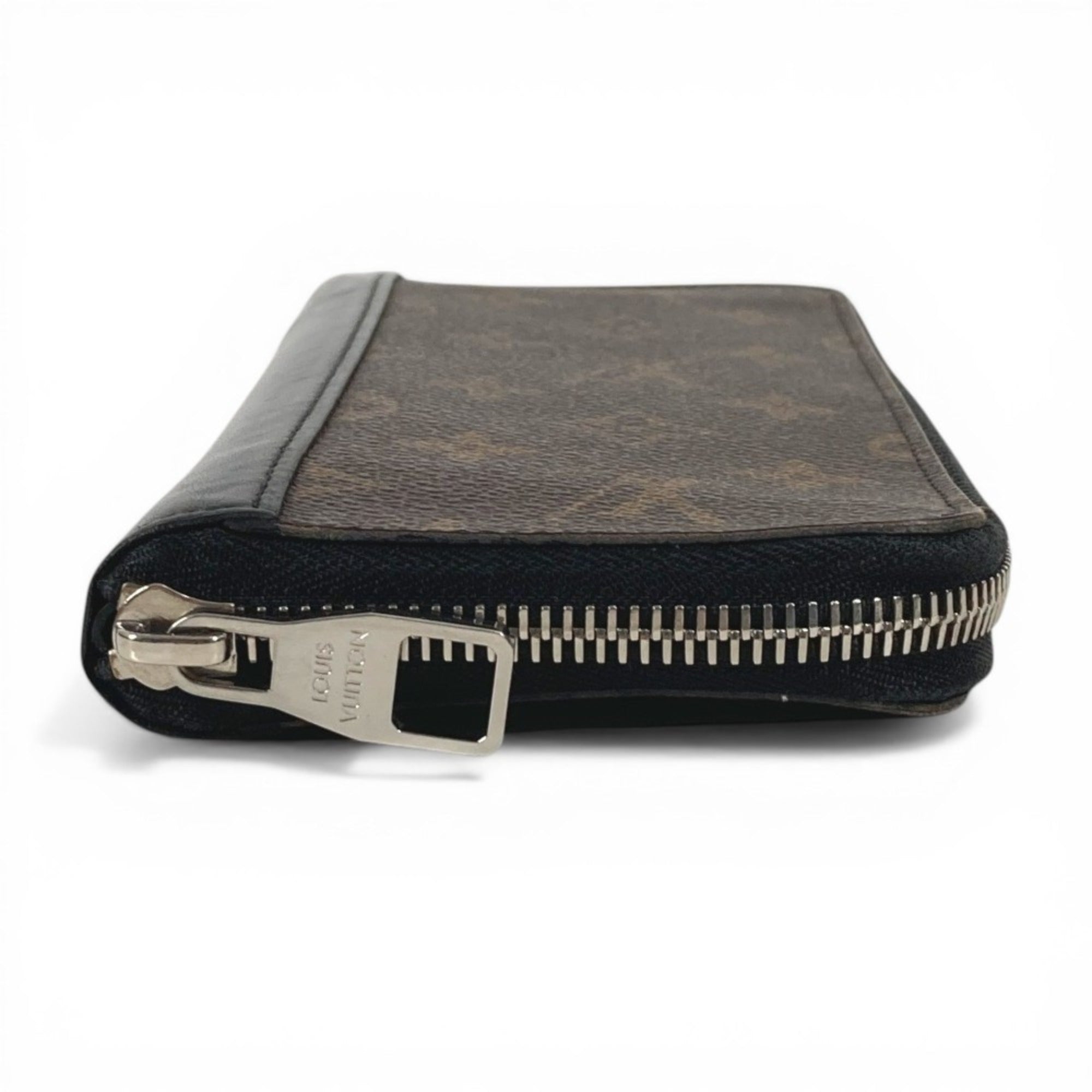 Louis Vuitton Monogram Macassar Black Brown Long Wallet (Bi-Fold) (Pre-Owned)