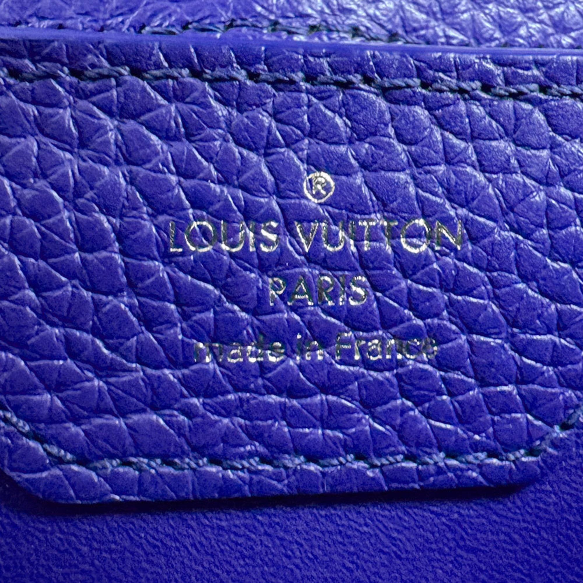 Louis Vuitton Blue Leather Handbag Shoulder Bag (Pre-Owned)