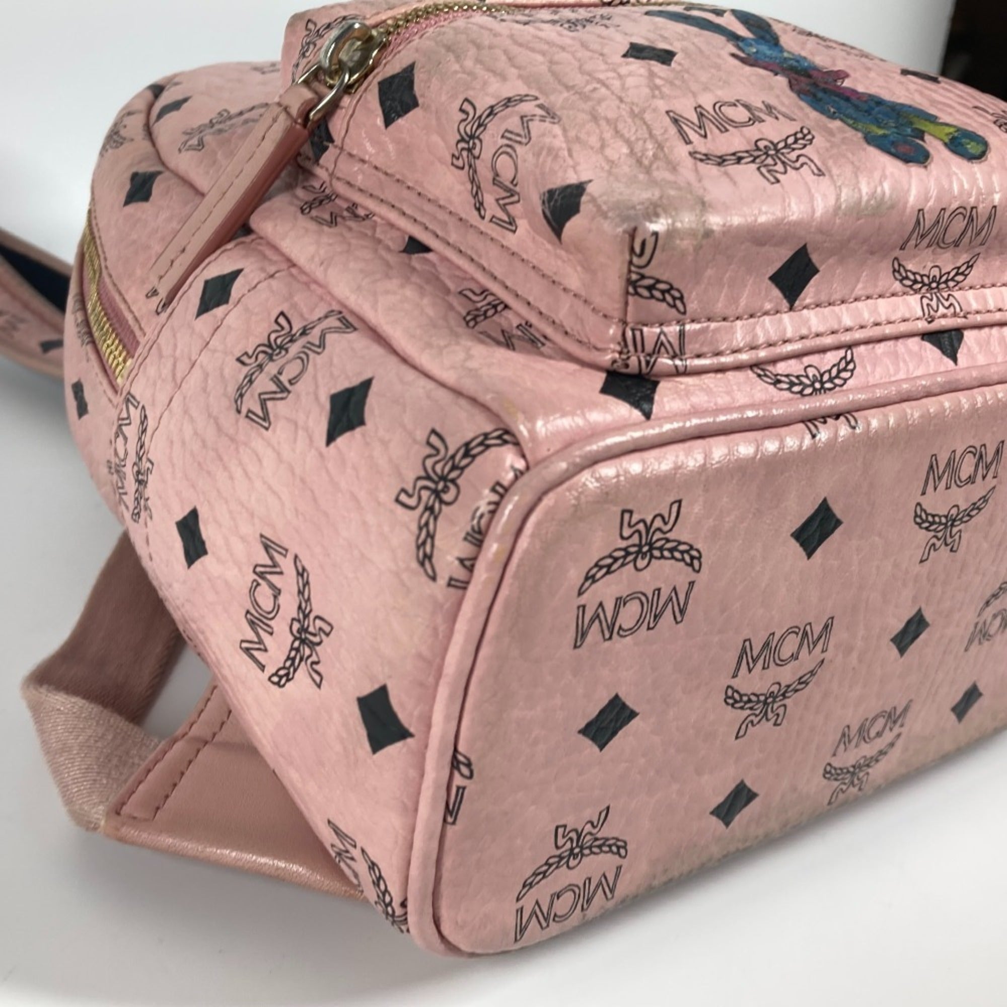 Mcm Pink Leather Backpack (Pre-Owned)