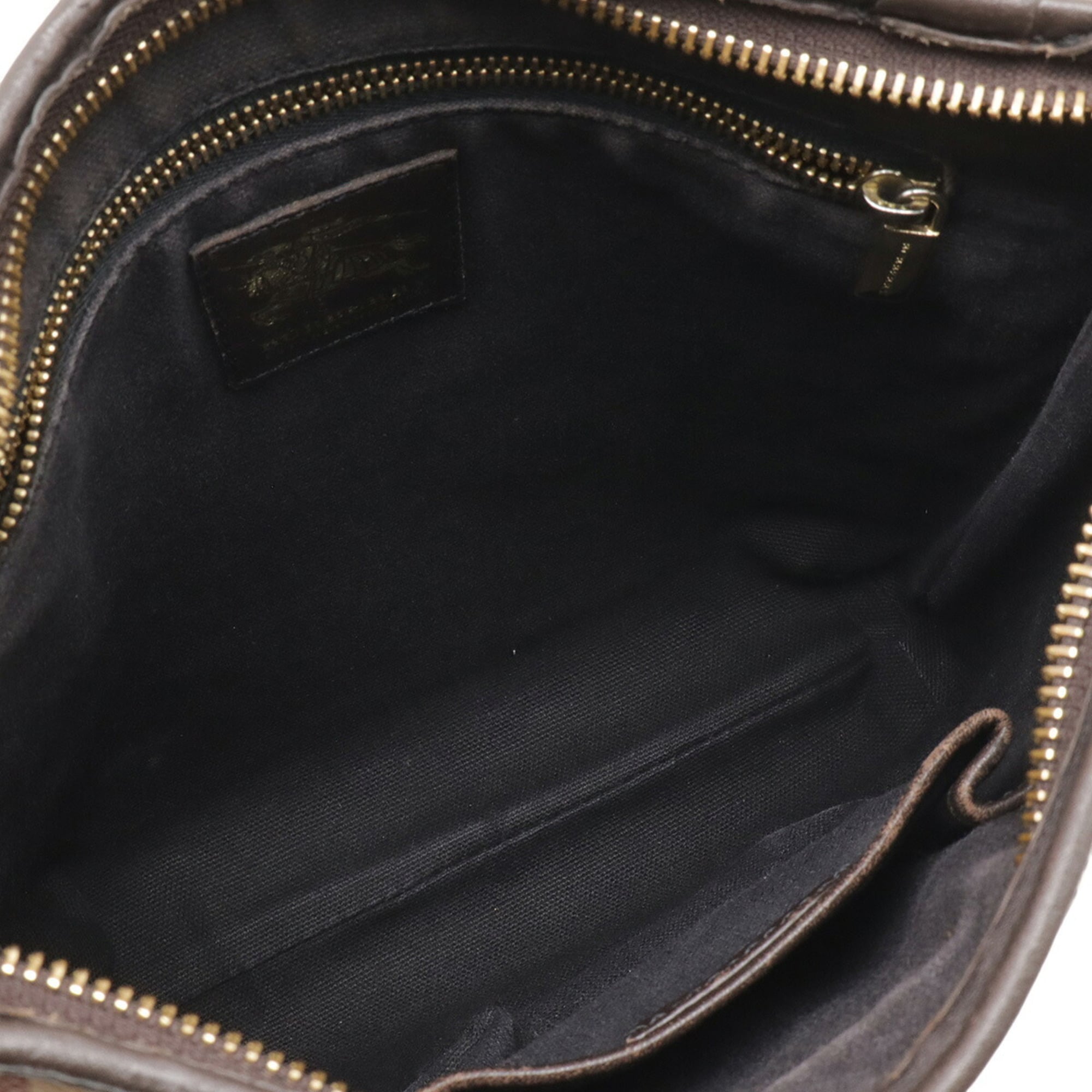 Burberry Beige Black Bordeaux Pvc Leather Pochette Shoulder Bag (Pre-Owned)
