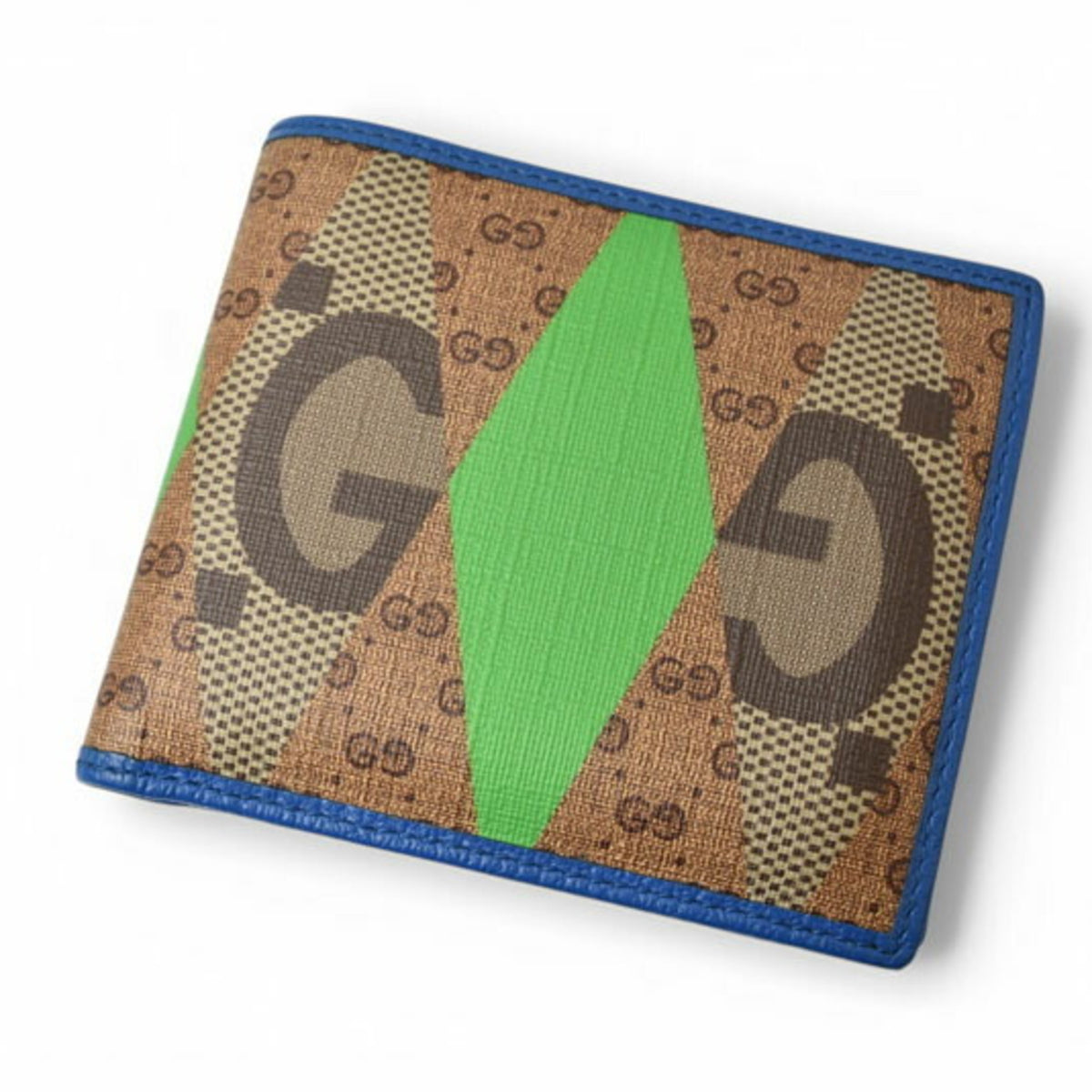 Gucci Blue Brown Dark Brown Gg Plus Wallet (Bi-Fold) (Pre-Owned)