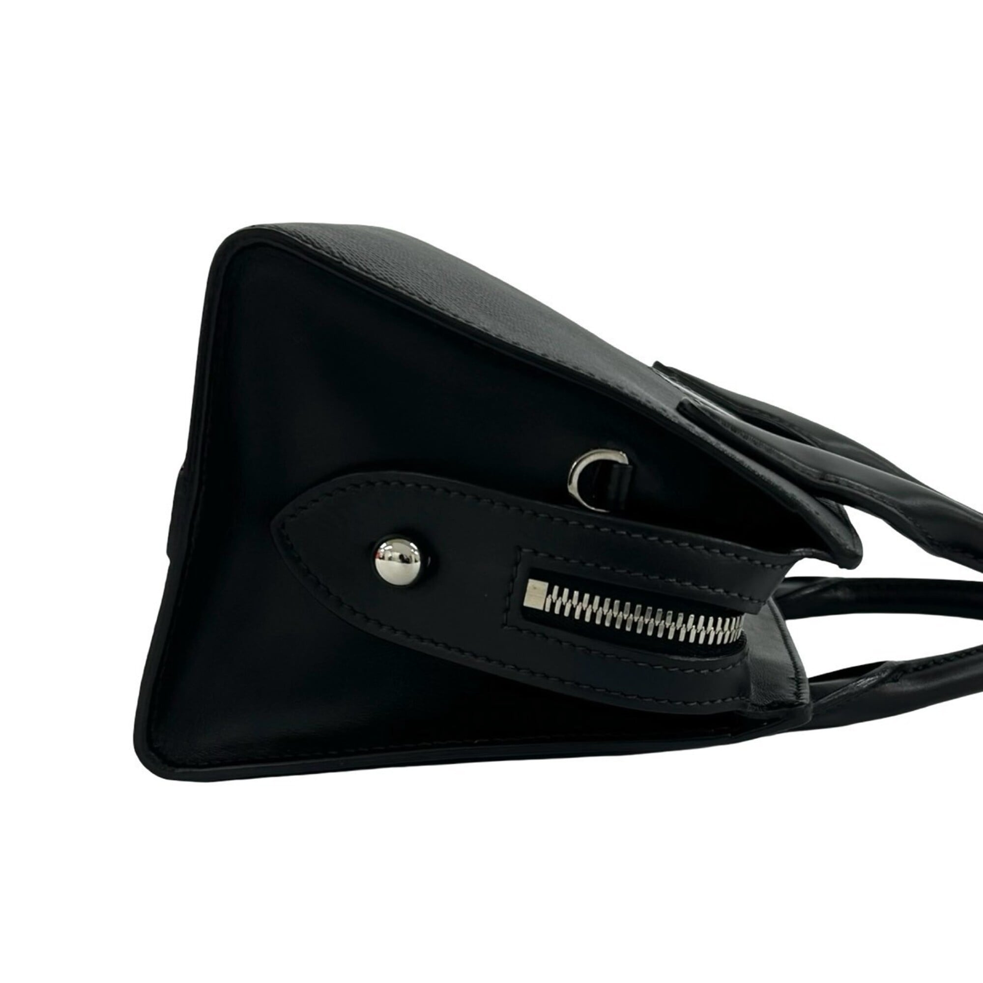 Prada Black Leather Handbag Shoulder Bag (Pre-Owned)
