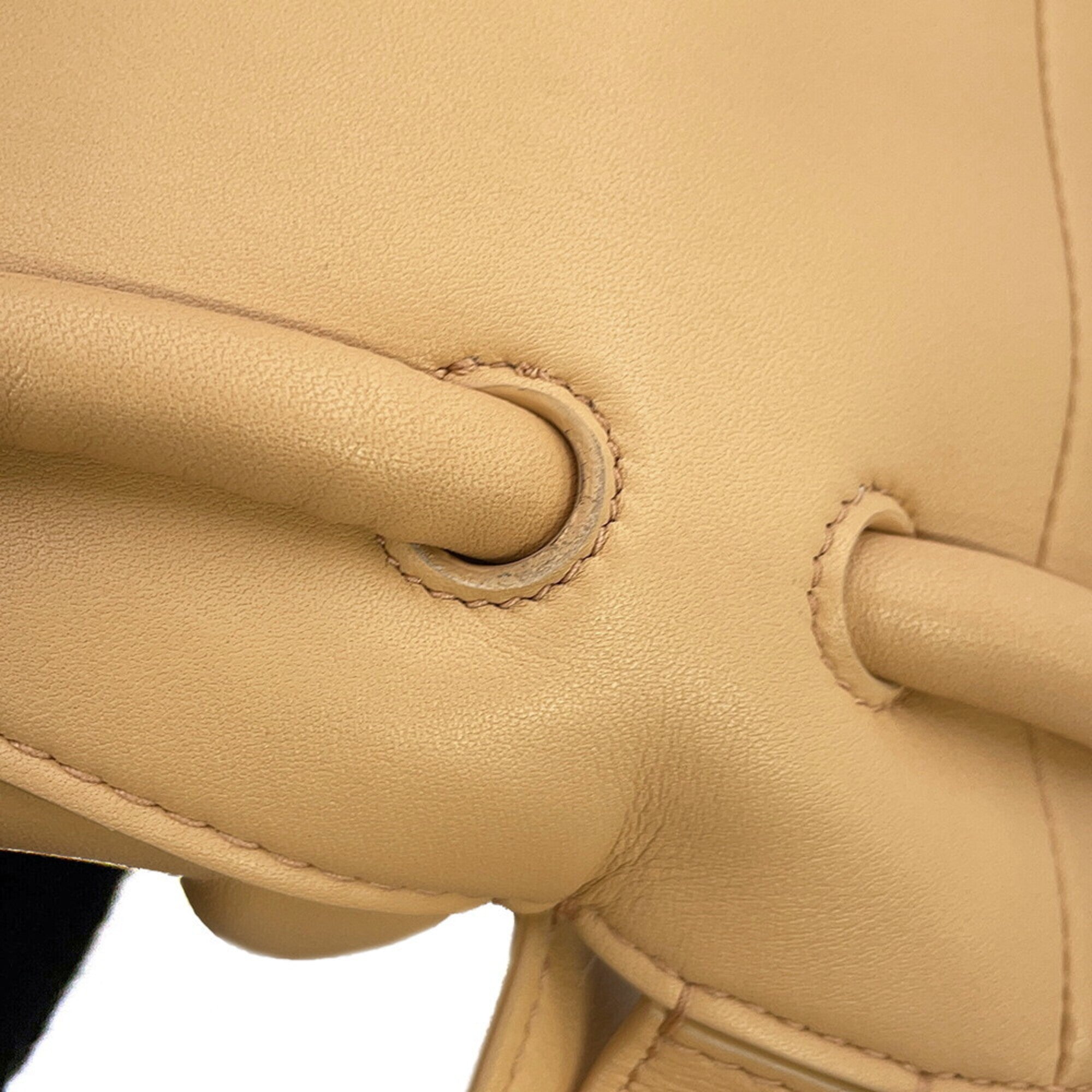 Bottega Veneta Brown Leather Handbag Shoulder Bag (Pre-Owned)