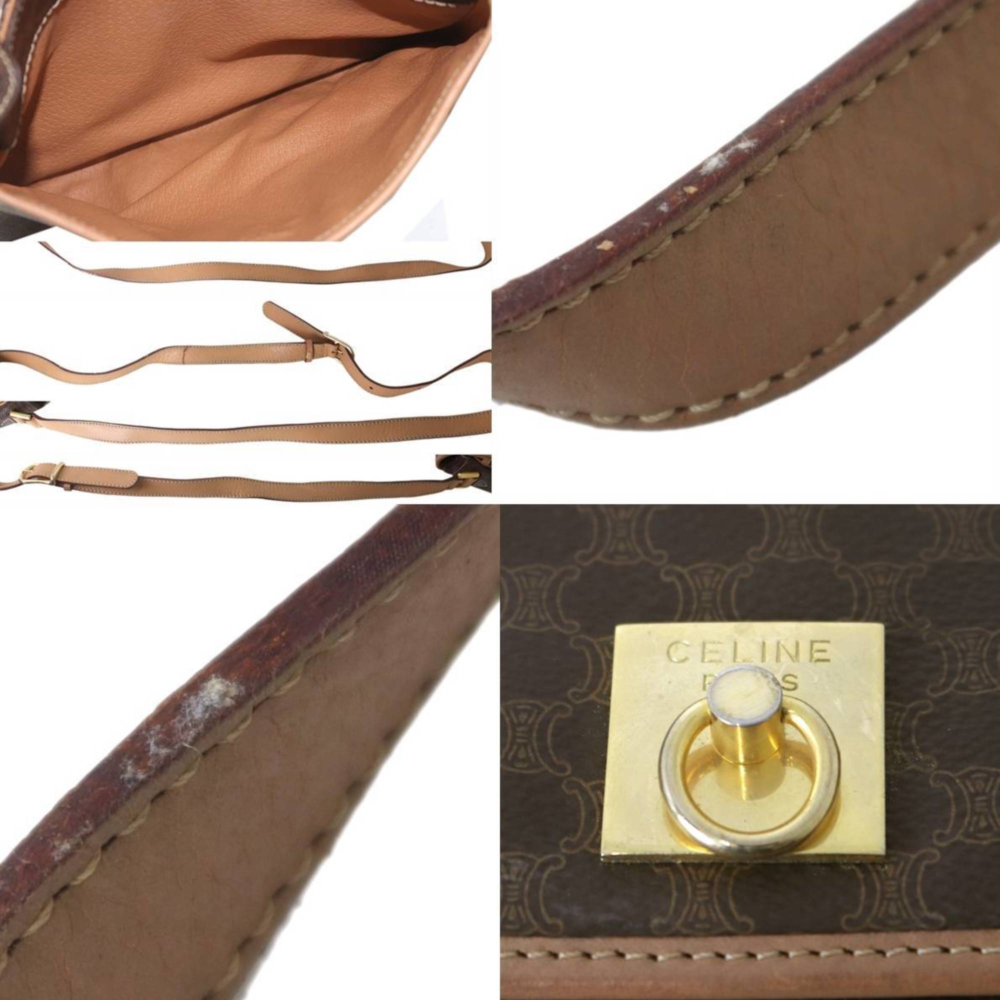 Celine Brown Pvc Leather Shoulder Bag (Pre-Owned)
