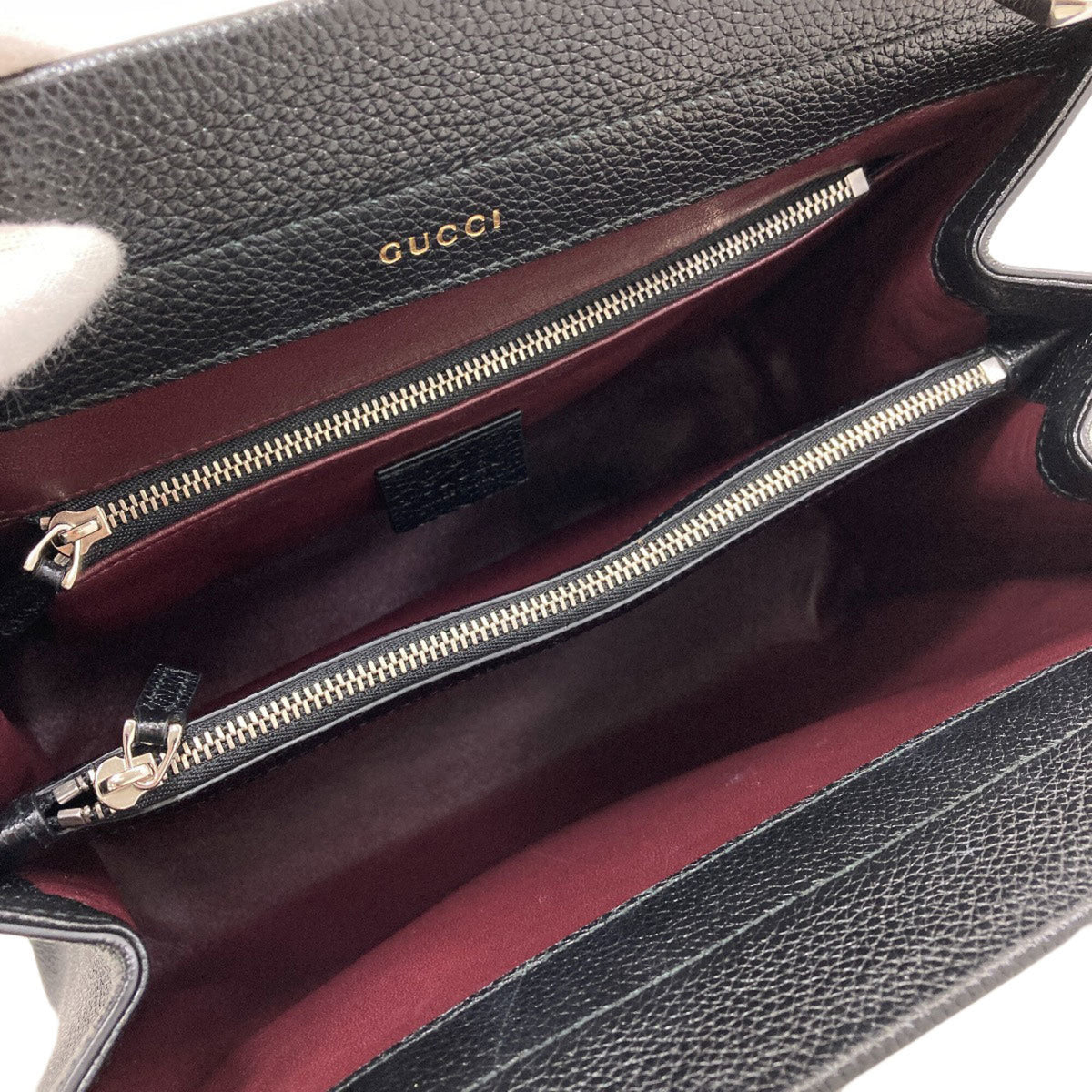 Gucci Black Leather Handbag (Pre-Owned)