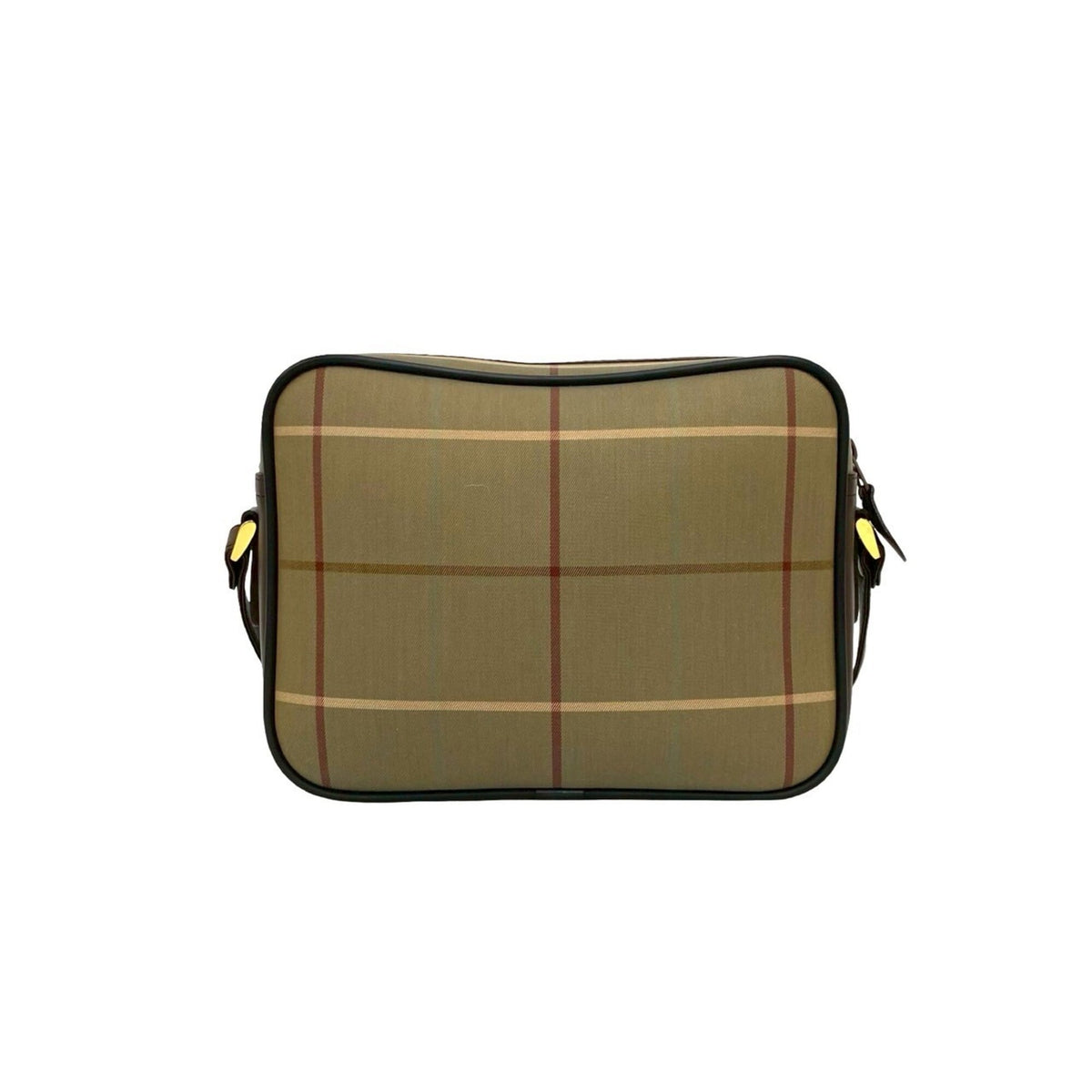 Burberry Brown Khaki Canvas Leather Shoulder Bag (Pre-Owned)