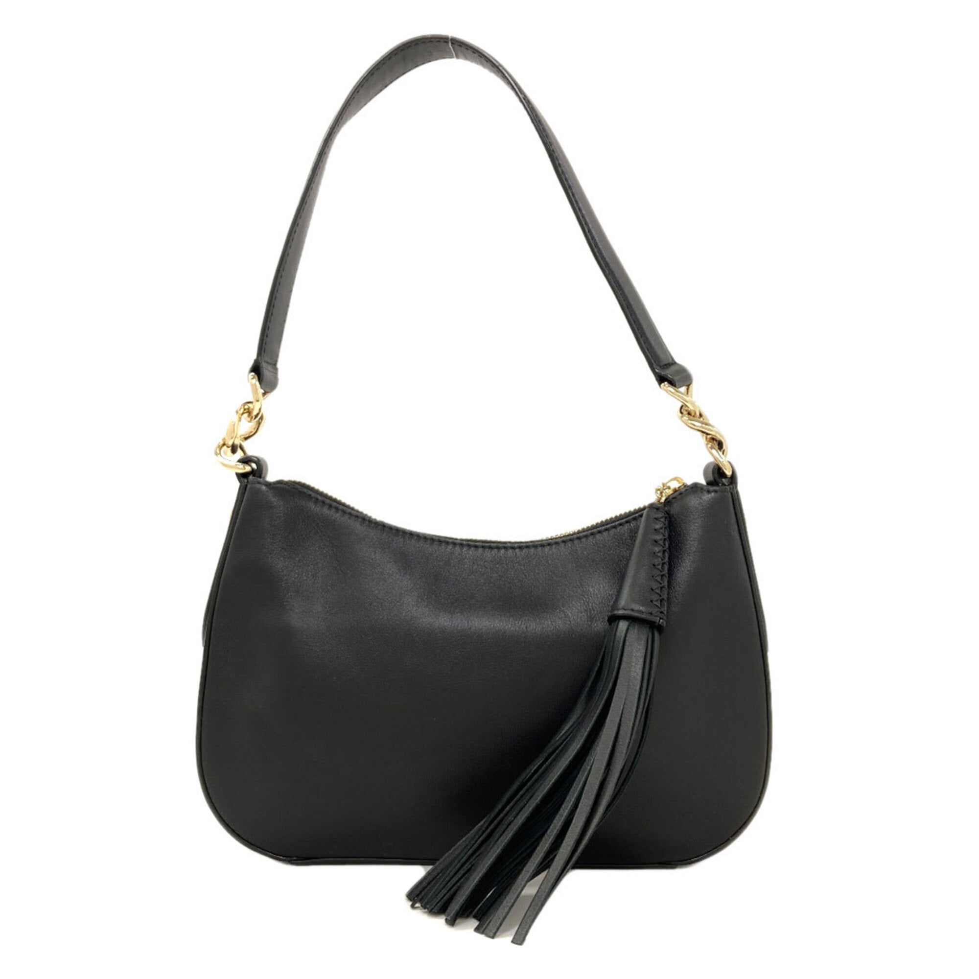 Jimmy Choo Black Leather Shoulder Bag (Pre-Owned)