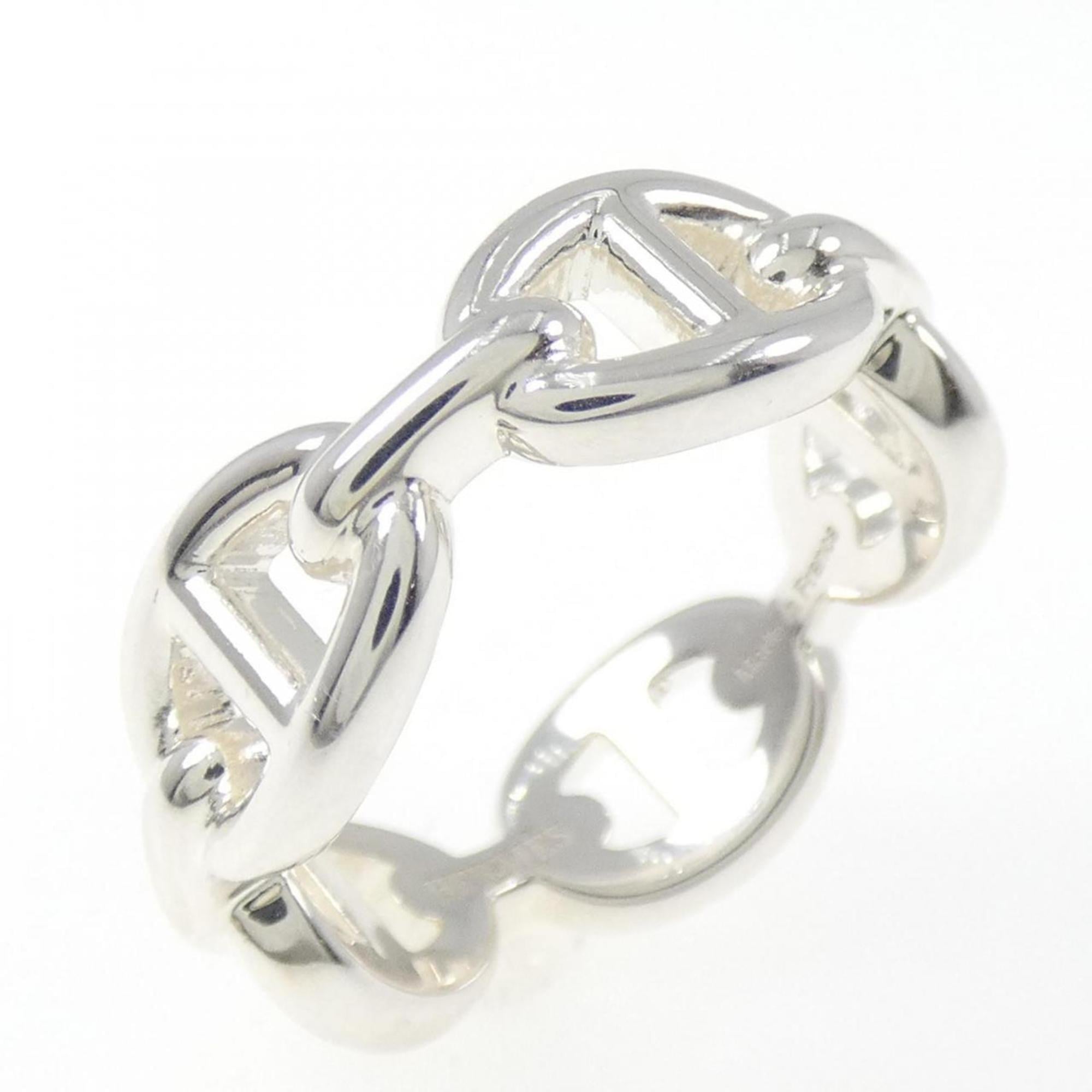 Hermes Chaine D'ancre Silver 925 Band Ring (Pre-Owned)