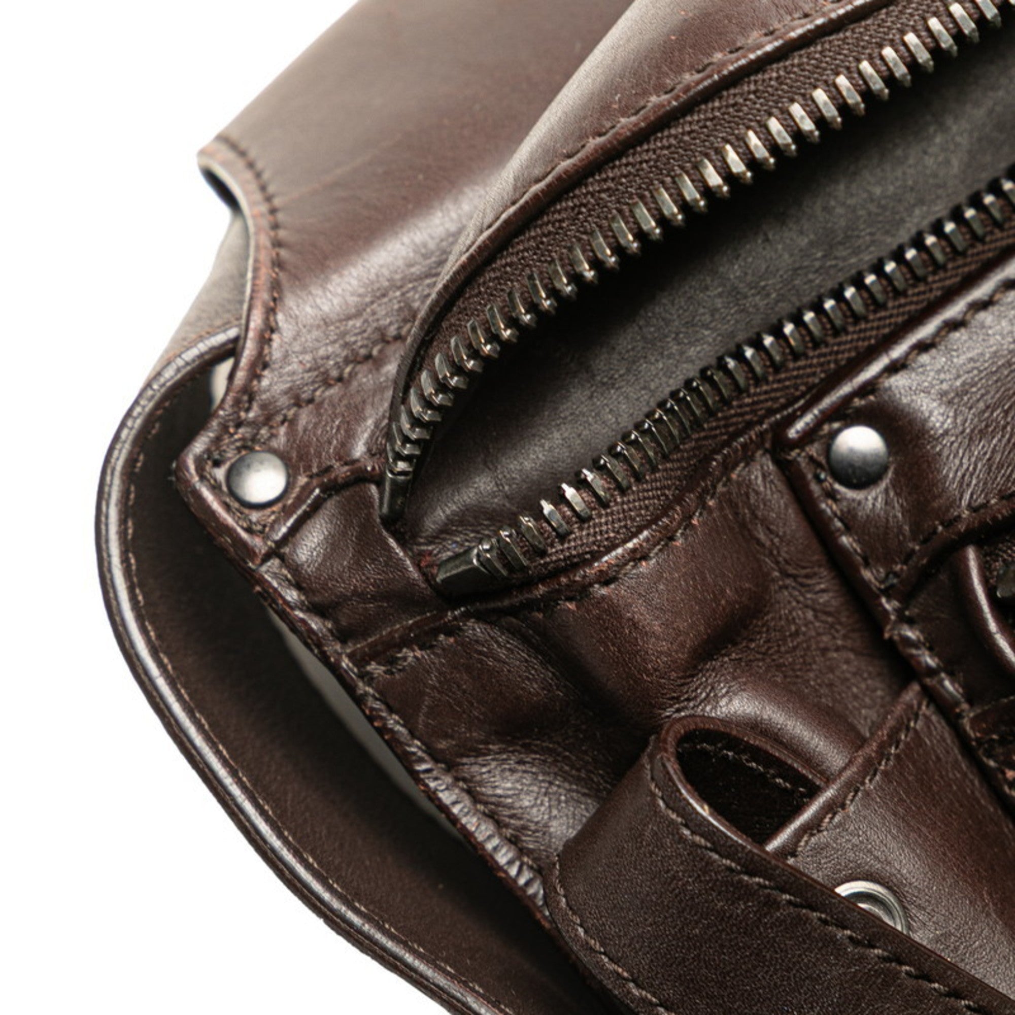 Bottega Veneta Intrecciato Brown Leather Fanny Pack (Pre-Owned)