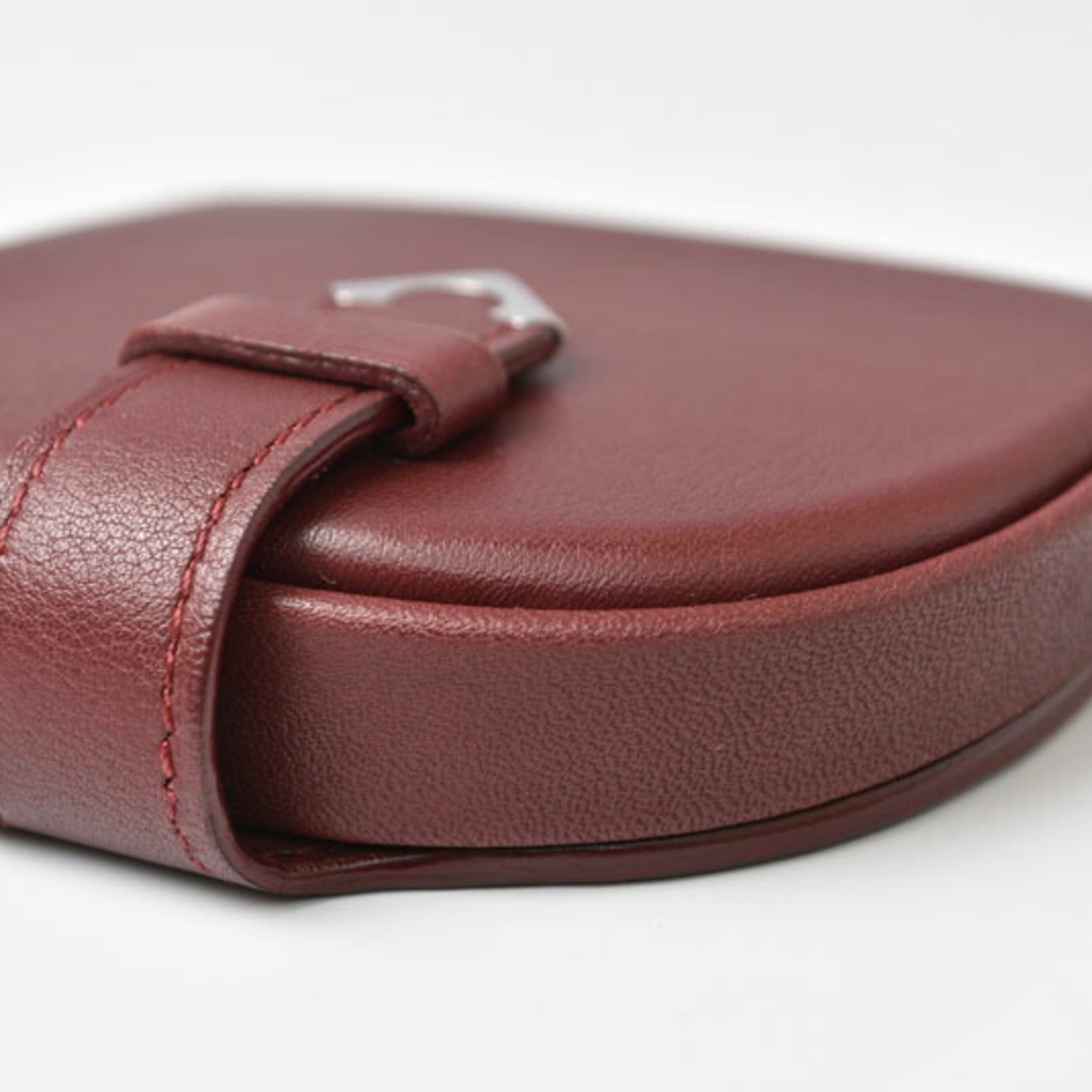 Cartier Must Bordeaux Leather Coin Purse/Coin Case (Pre-Owned)