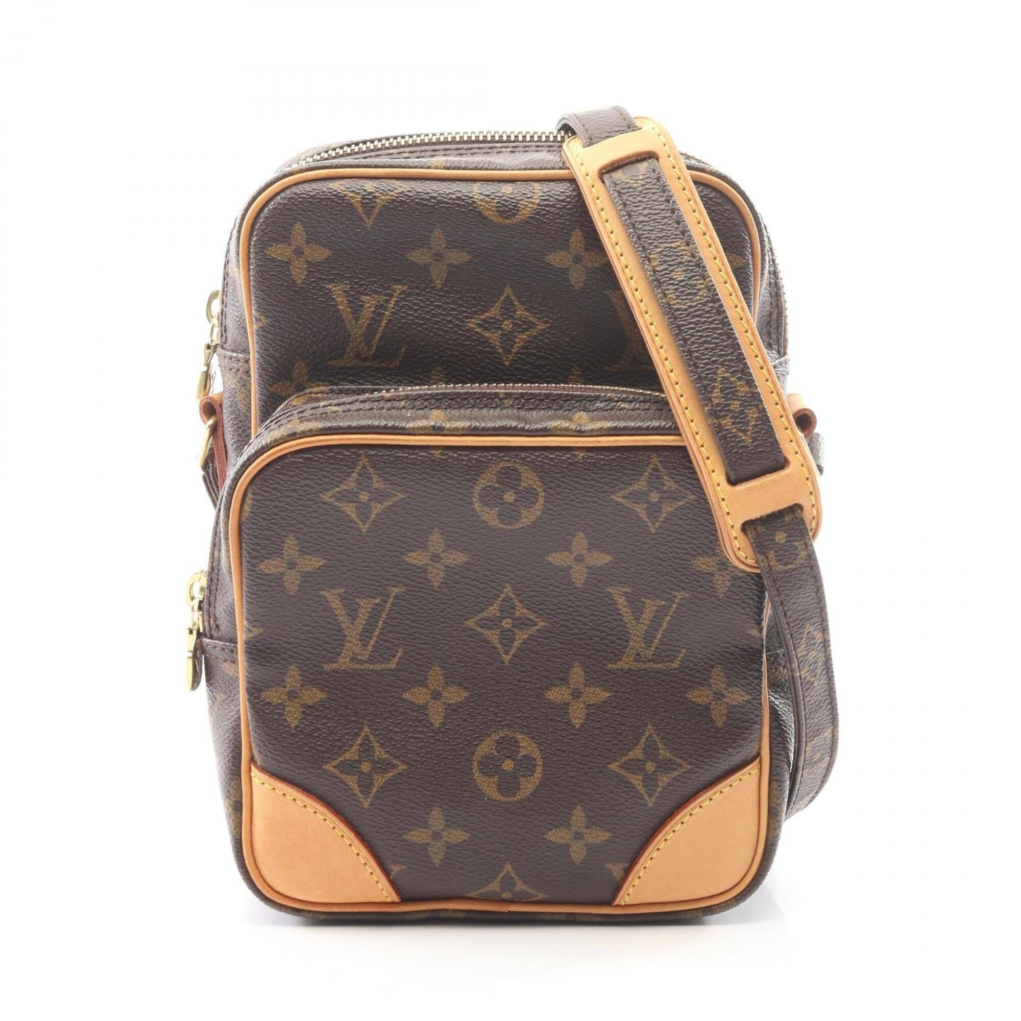 Louis Vuitton Brown Pvc Coated Canvas Leather Handbag Shoulder Bag (Pre-Owned)