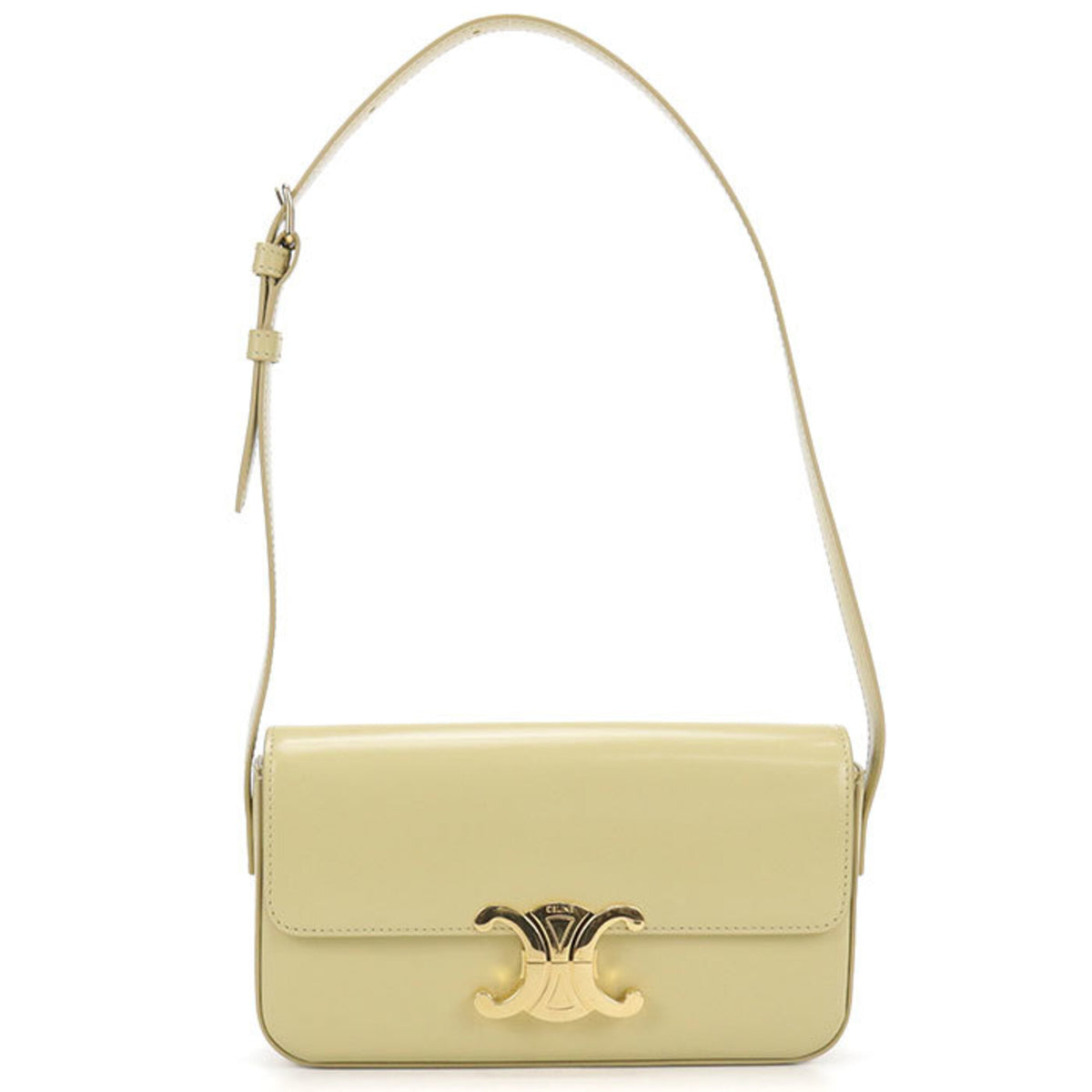 Celine Yellow Leather Shoulder Bag (Pre-Owned)