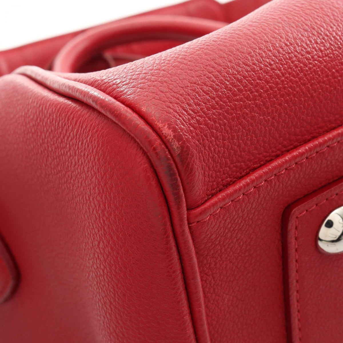 Louis Vuitton Red Color Leather Handbag (Pre-Owned)