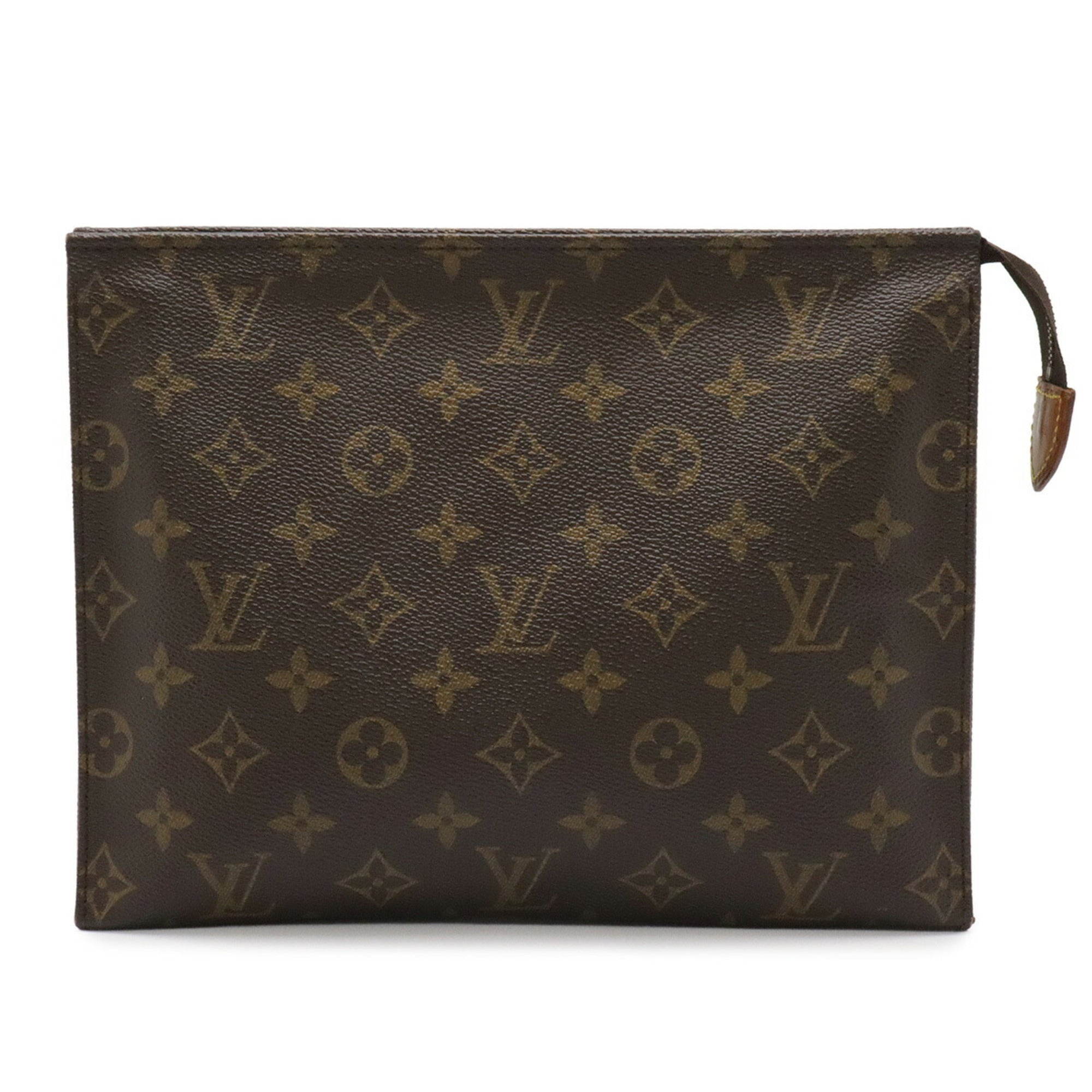 Louis Vuitton Brown Monogram Canvas Handbag Pouch (Pre-Owned)