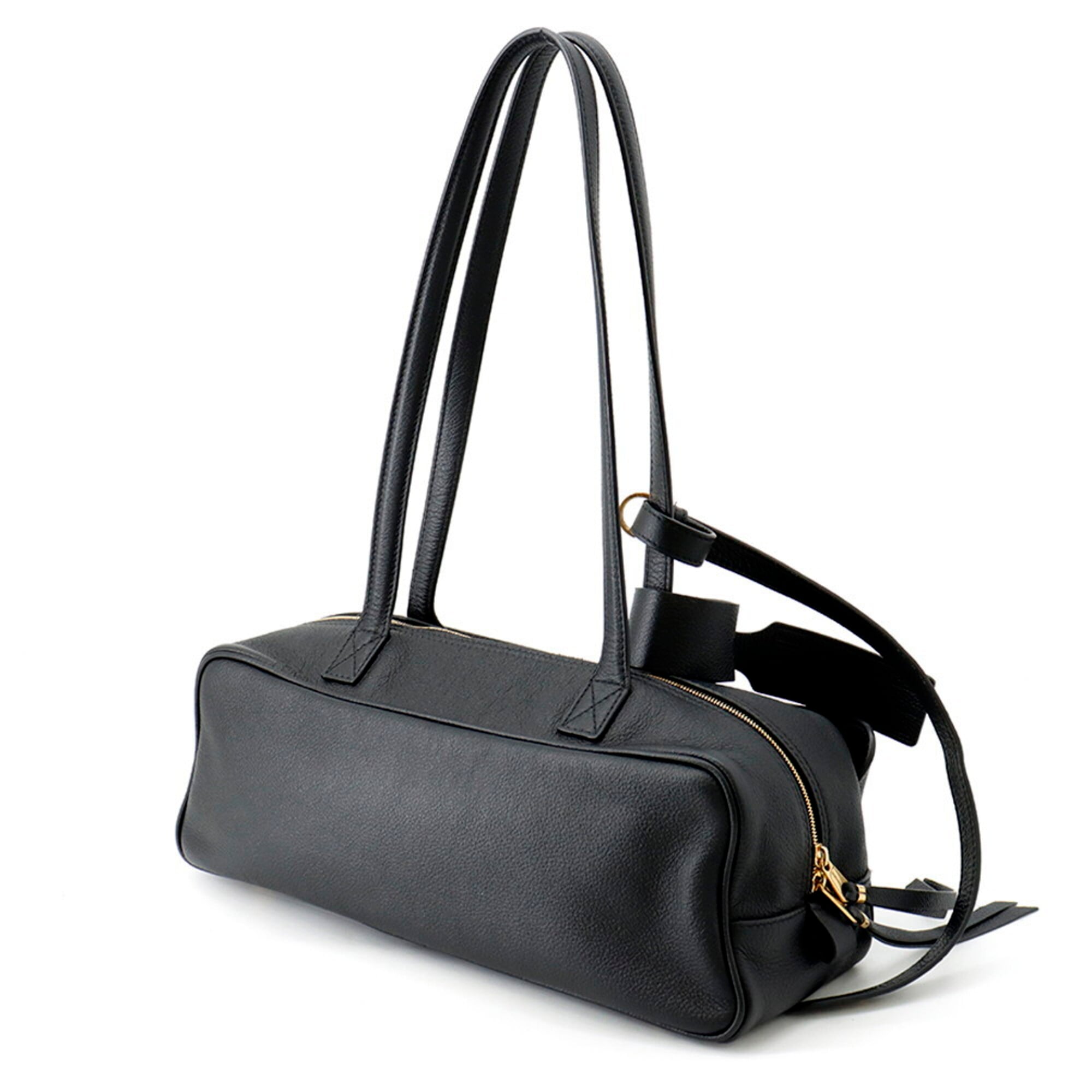 Balenciaga Black Leather Shoulder Bag (Pre-Owned)