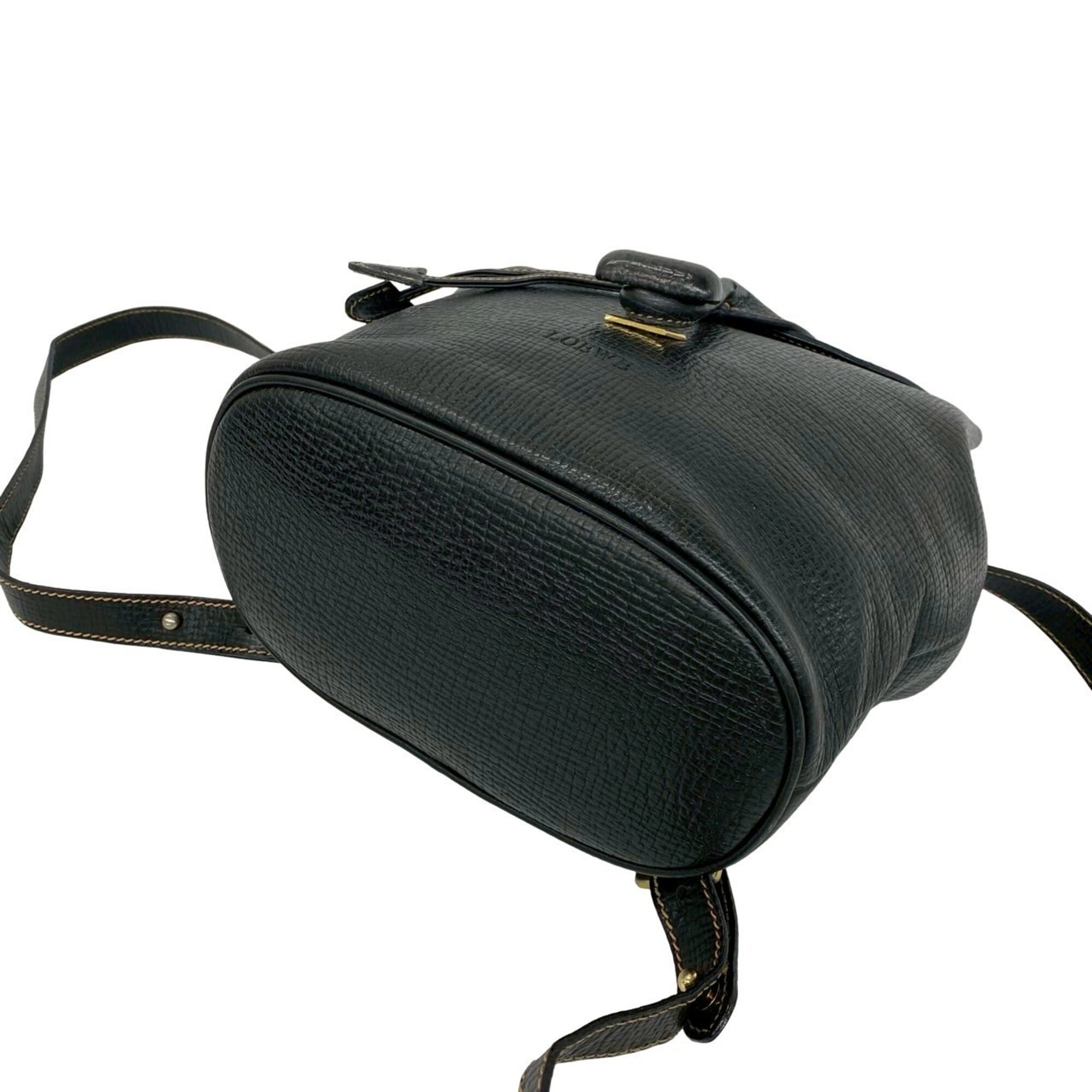 Loewe Black Leather Backpack (Pre-Owned)